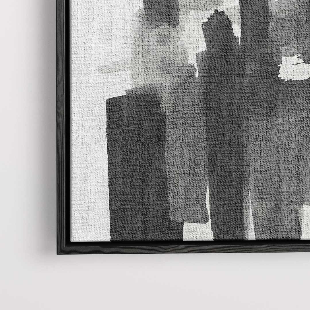 Moderne Sluier van Zwart & Wit Kunstwerk-canvas-dibond-plexiglas-wanddecoratie-WallArtistic