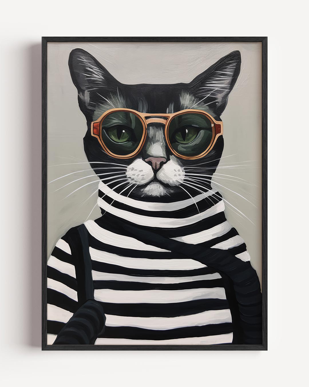 Hipster Kat Kunstposter-WallArtistic