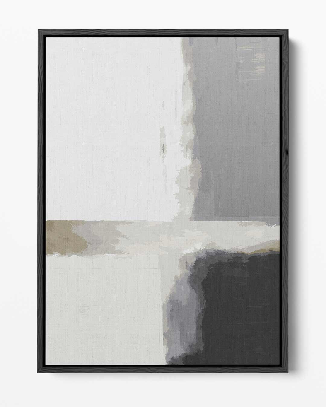 Moderne Abstractie in Grijs Kunstwerk-canvas-dibond-plexiglas-wanddecoratie-WallArtistic