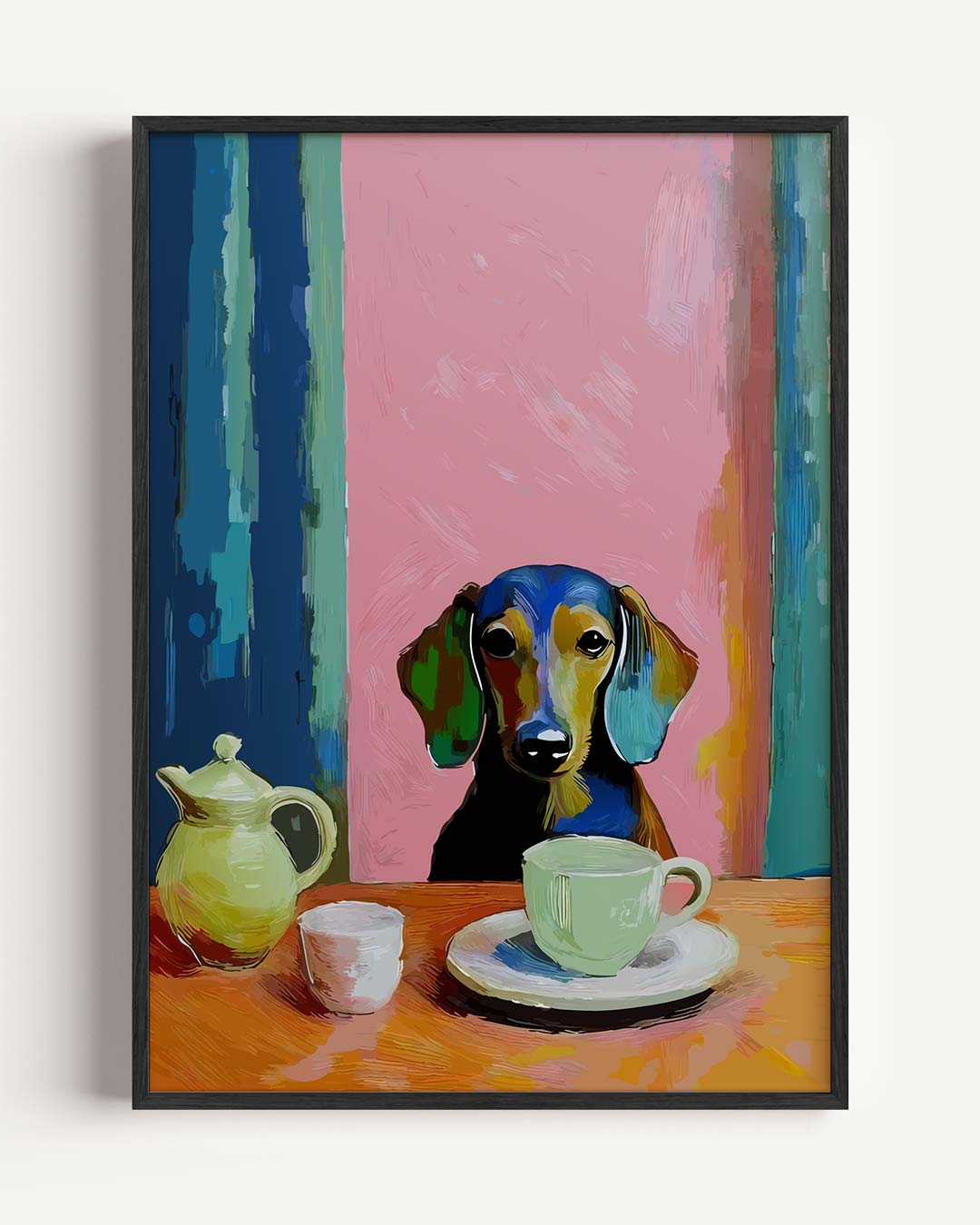 Koffiepauze met Hond Poster