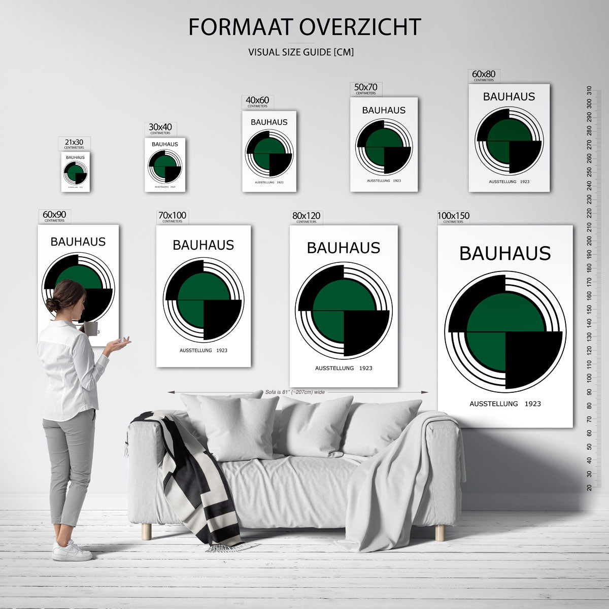 Cirkelstructuur en lijnen Poster