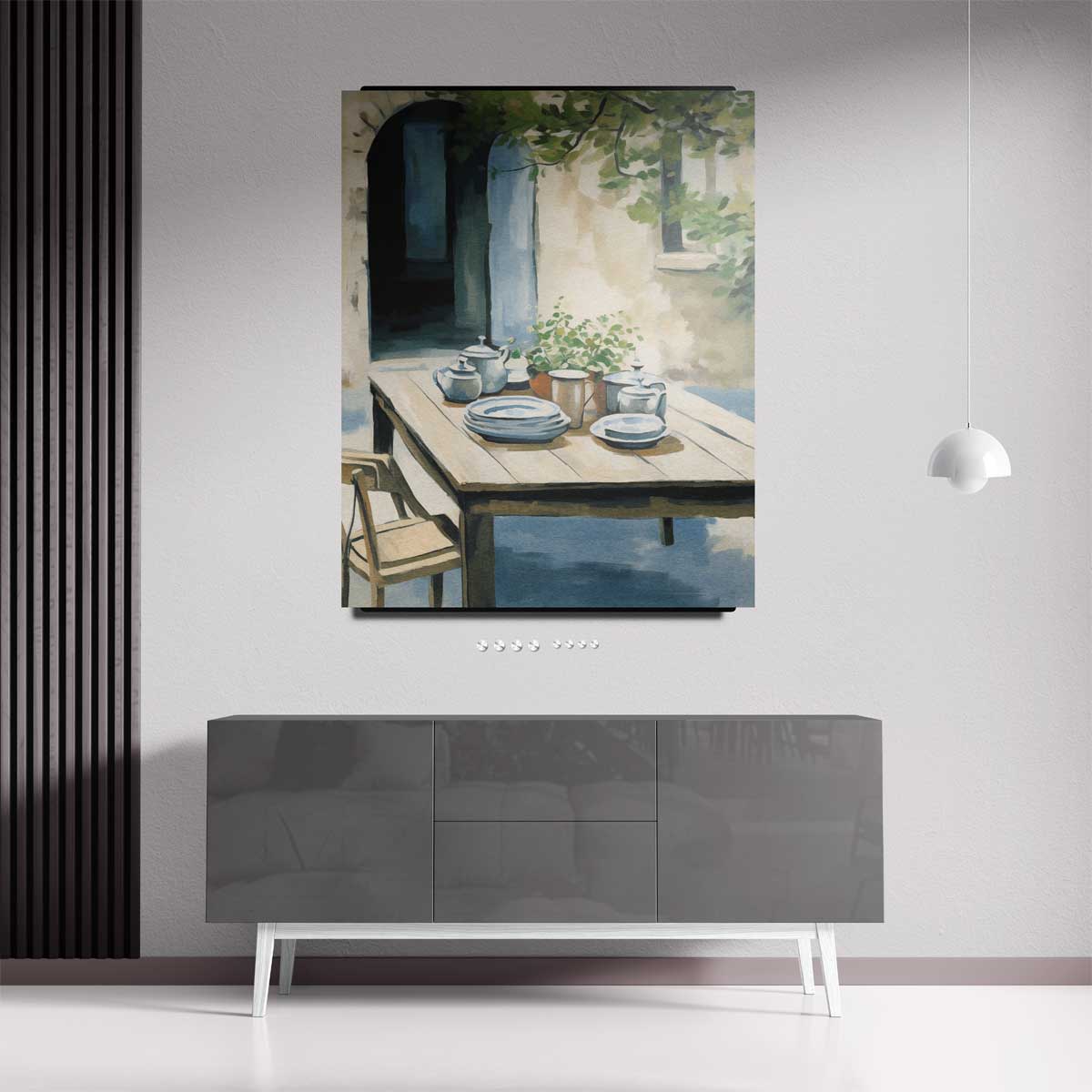 Zomers Tafereel in de Zuid-Franse Tuin Kunstwerk-canvas-dibond-plexiglas-wanddecoratie-WallArtistic