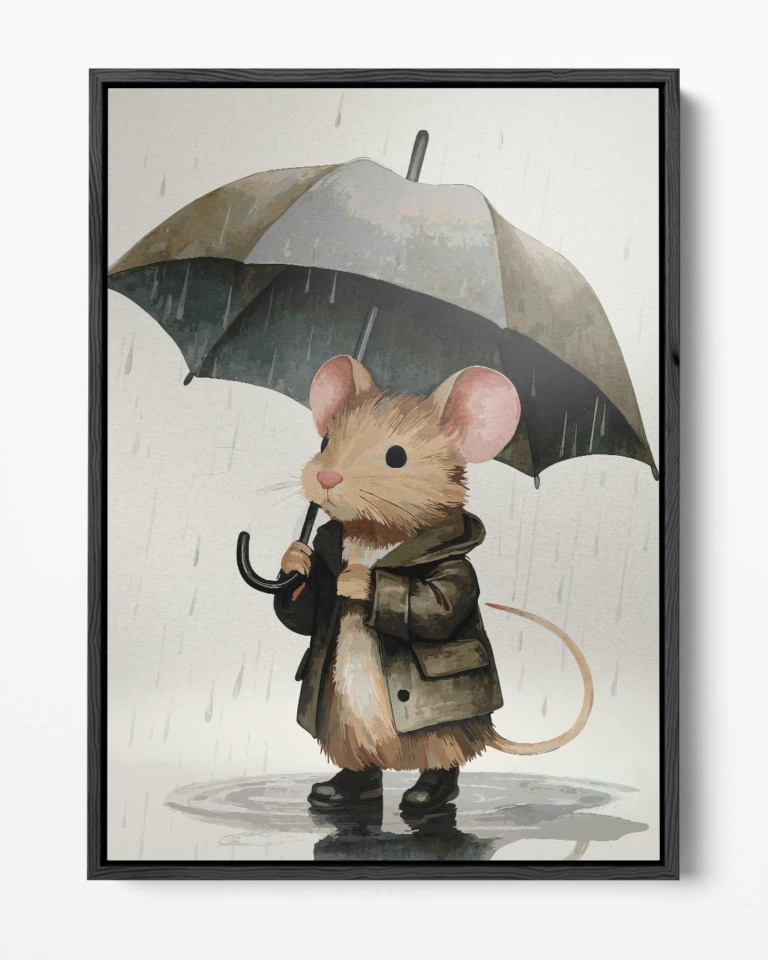 Schattige Paraplumuis Kunstwerk-canvas-dibond-plexiglas-wanddecoratie-WallArtistic