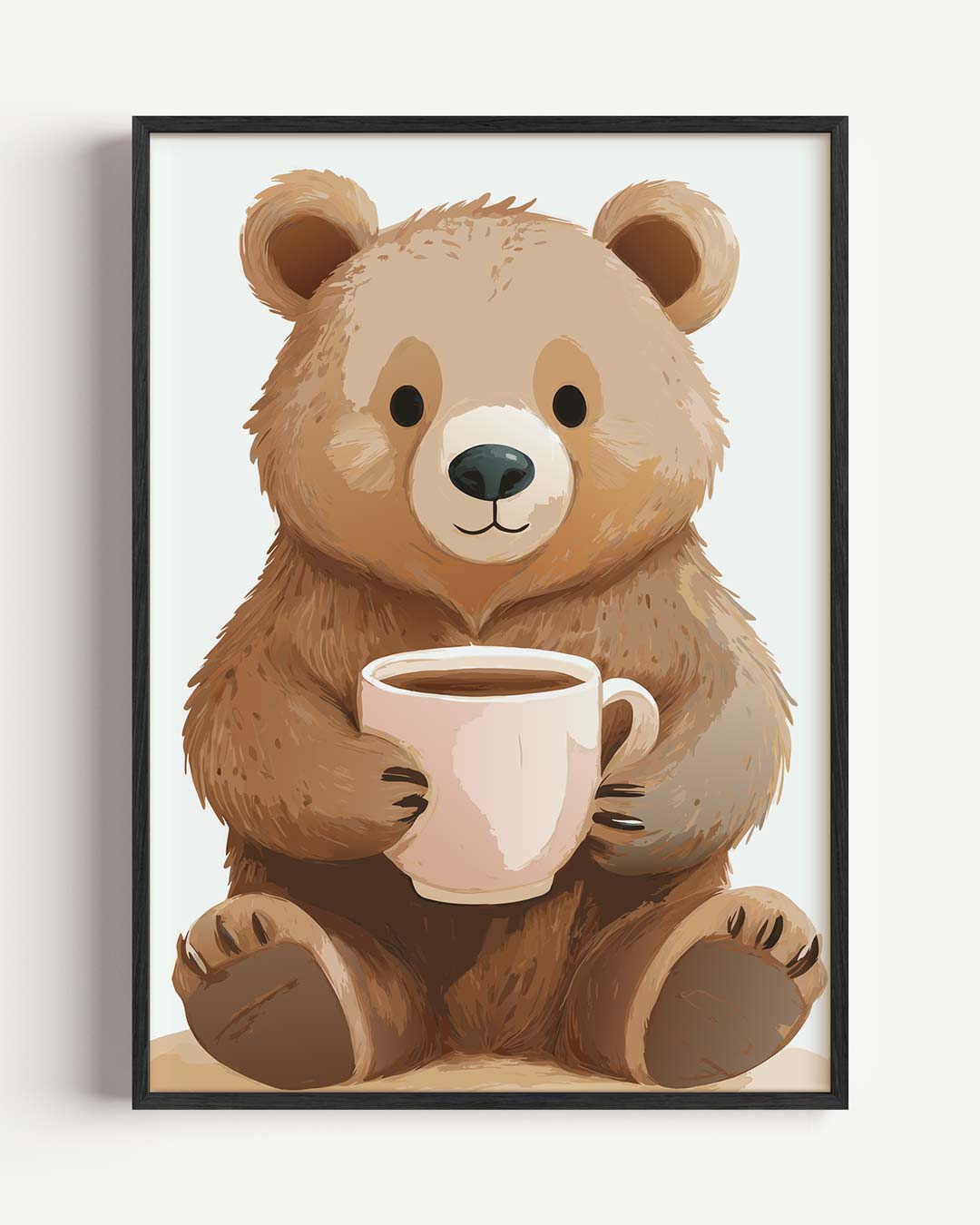 Knuffelige Bereposter Met Mok Poster