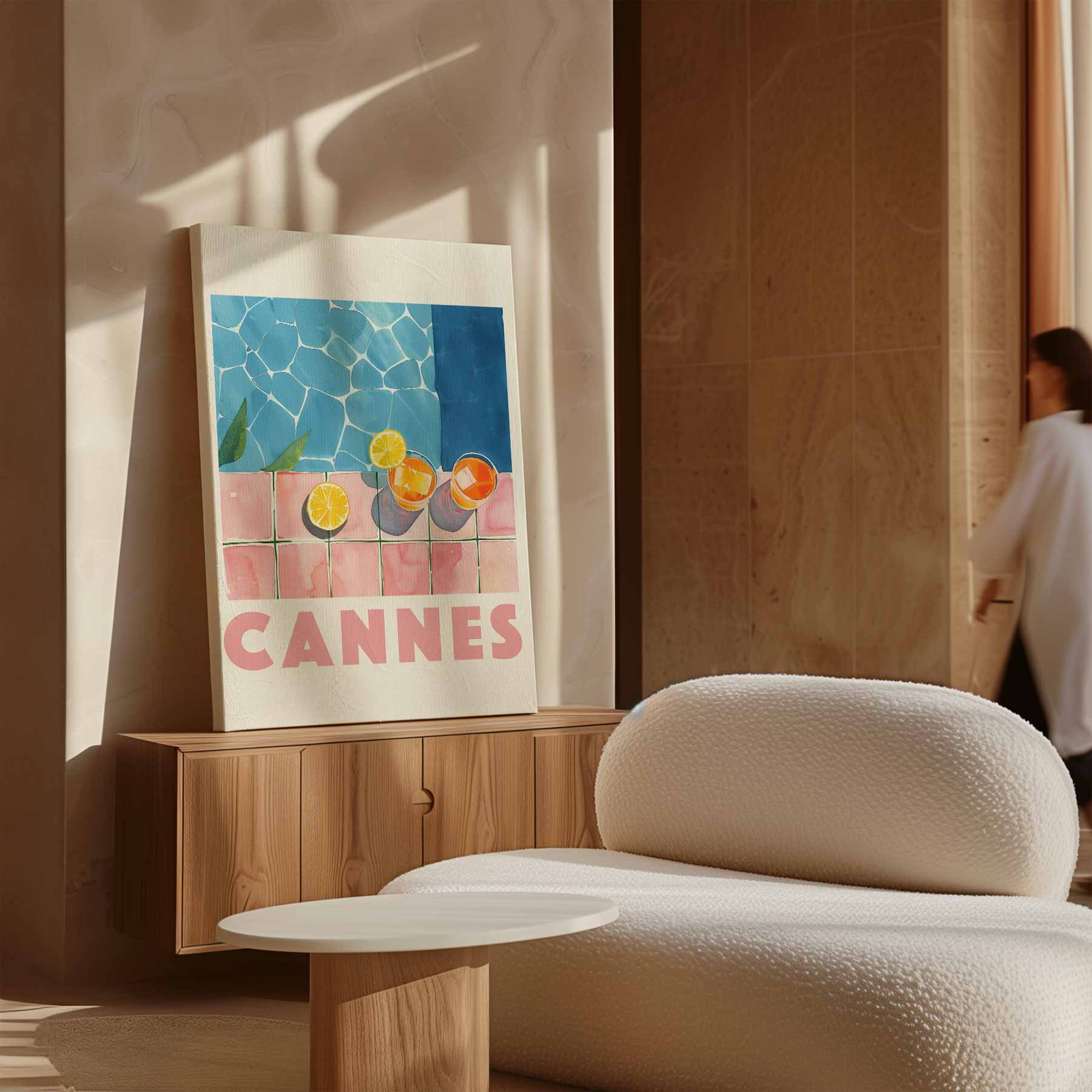 Zonnige Dagen in Cannes Kunstwerk-canvas-dibond-plexiglas-wanddecoratie-WallArtistic