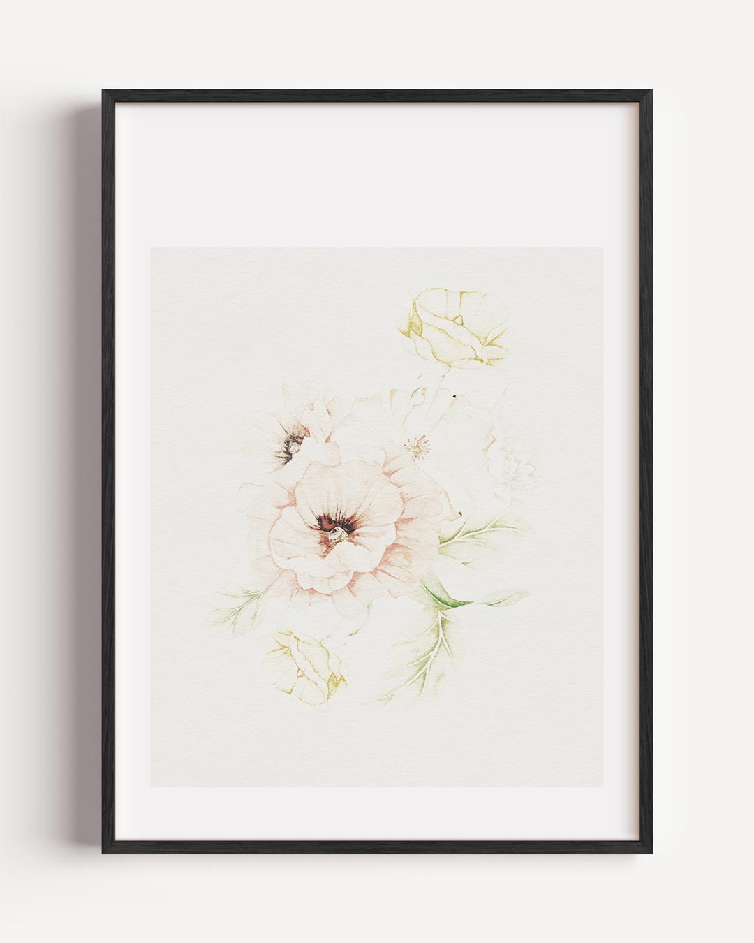 Elegante Bloemen Waterverf Poster-WallArtistic