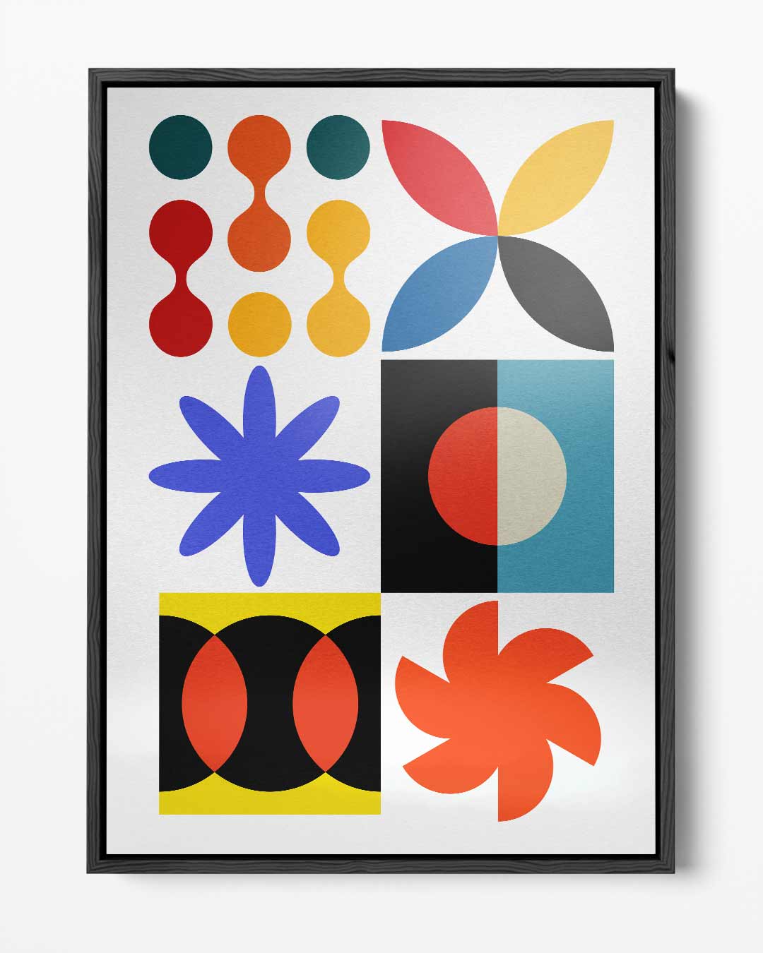 Kleurrijke Geometrische Abstractie Kunstwerk