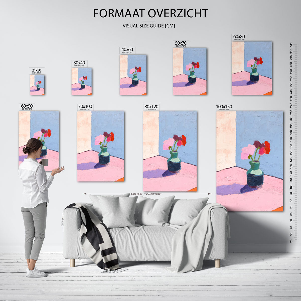 Bloemen in vaas Poster