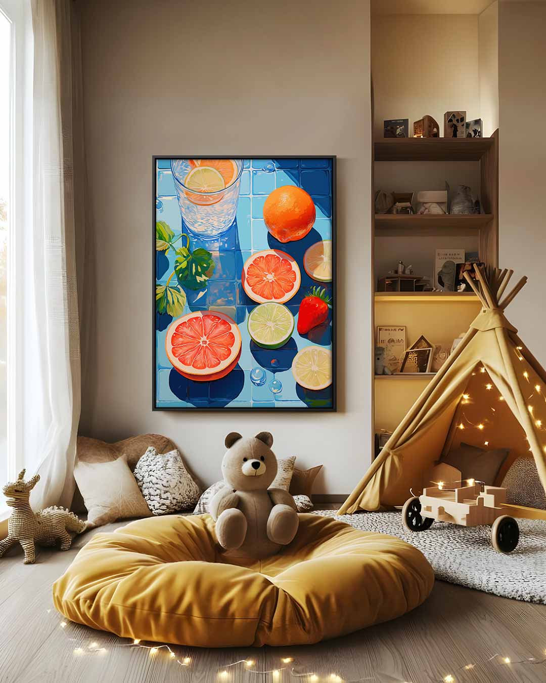 Zomerse Vruchtensensatie Kunstwerk-canvas-dibond-plexiglas-wanddecoratie-WallArtistic