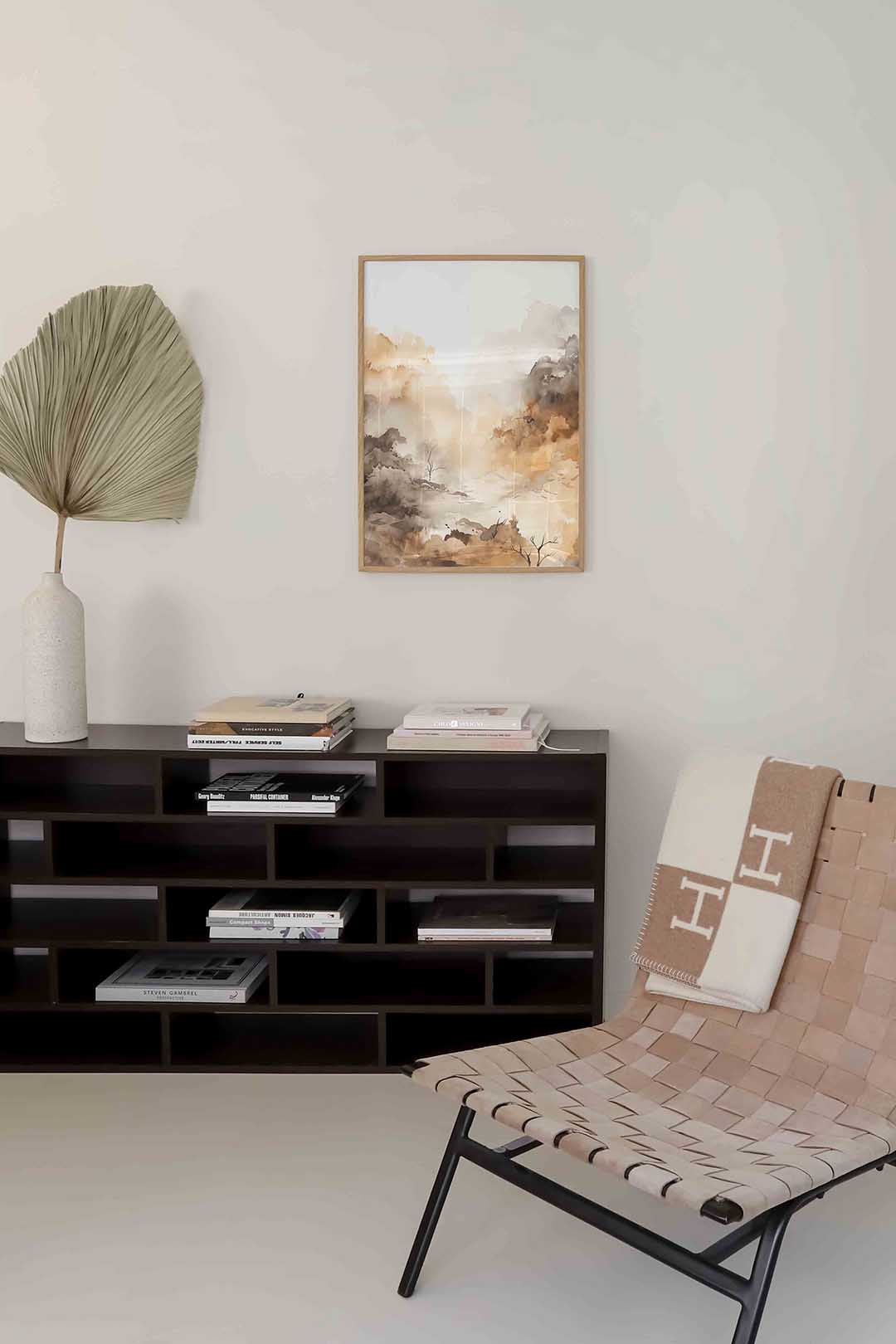 Landschap in zachte tinten Poster