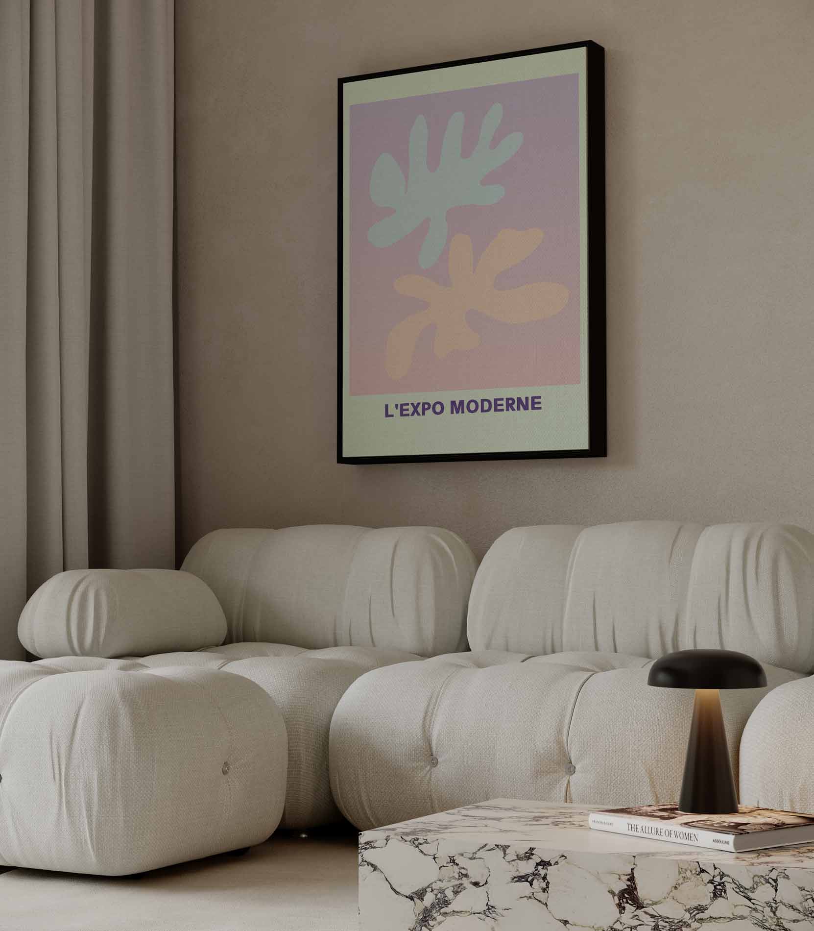 Abstracte Pastel Compositie Kunstwerk-canvas-dibond-plexiglas-wanddecoratie-WallArtistic