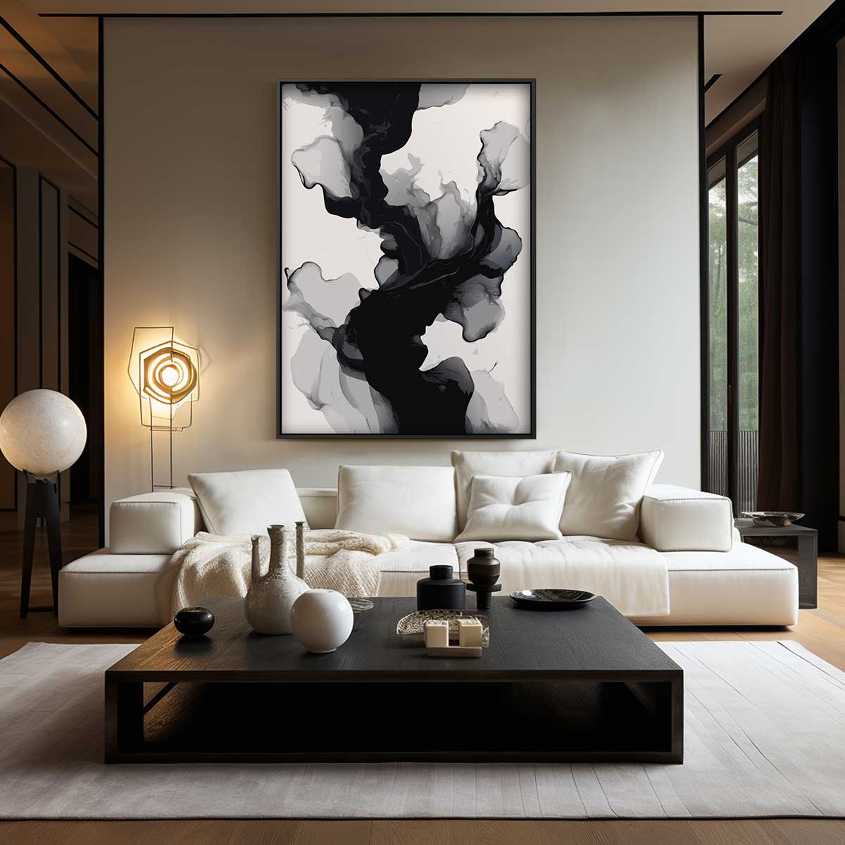 Mystieke Wolken in Beweging Kunstwerk-canvas-dibond-plexiglas-wanddecoratie-WallArtistic