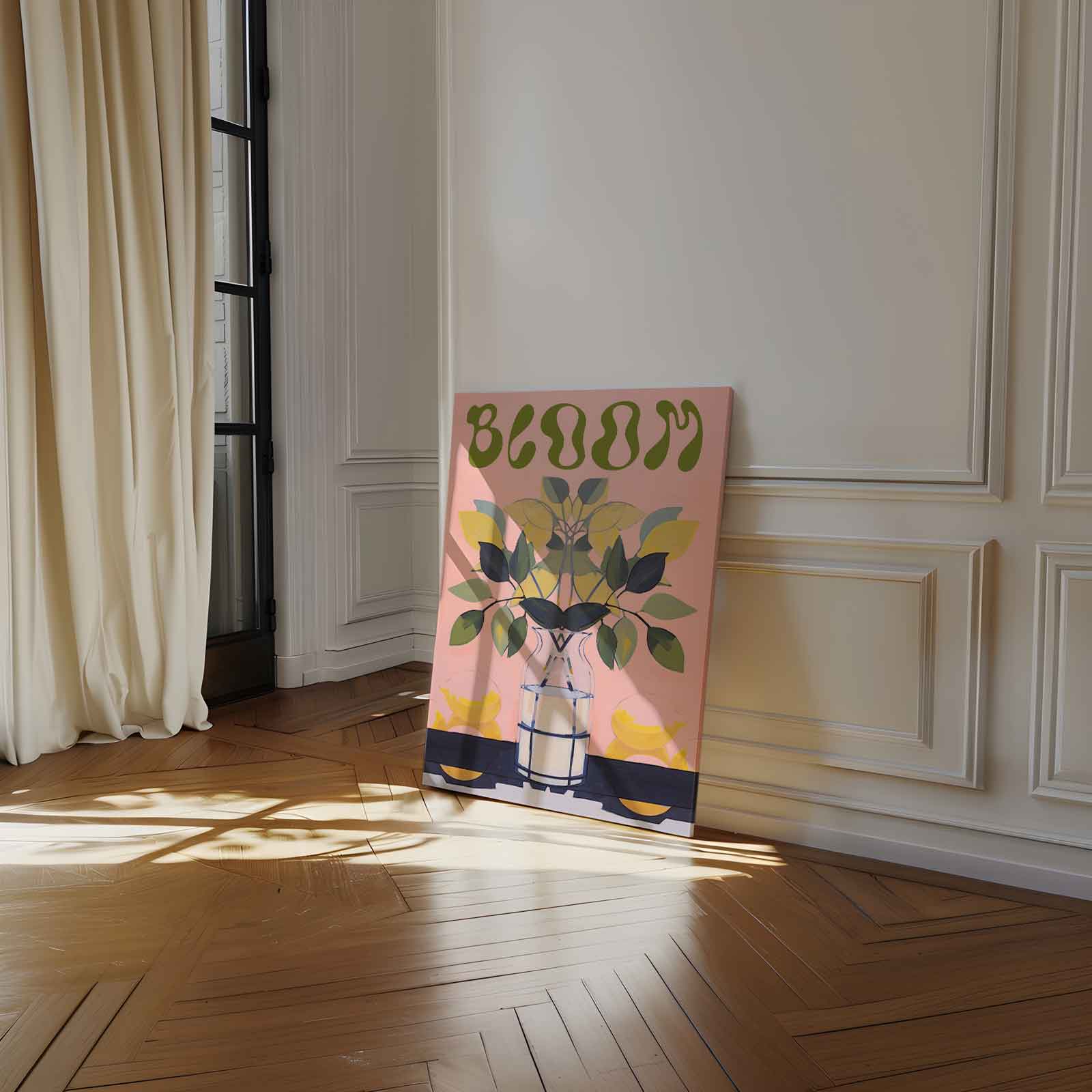 Bloemrijke Reflectie Kunstwerk-canvas-dibond-plexiglas-wanddecoratie-WallArtistic