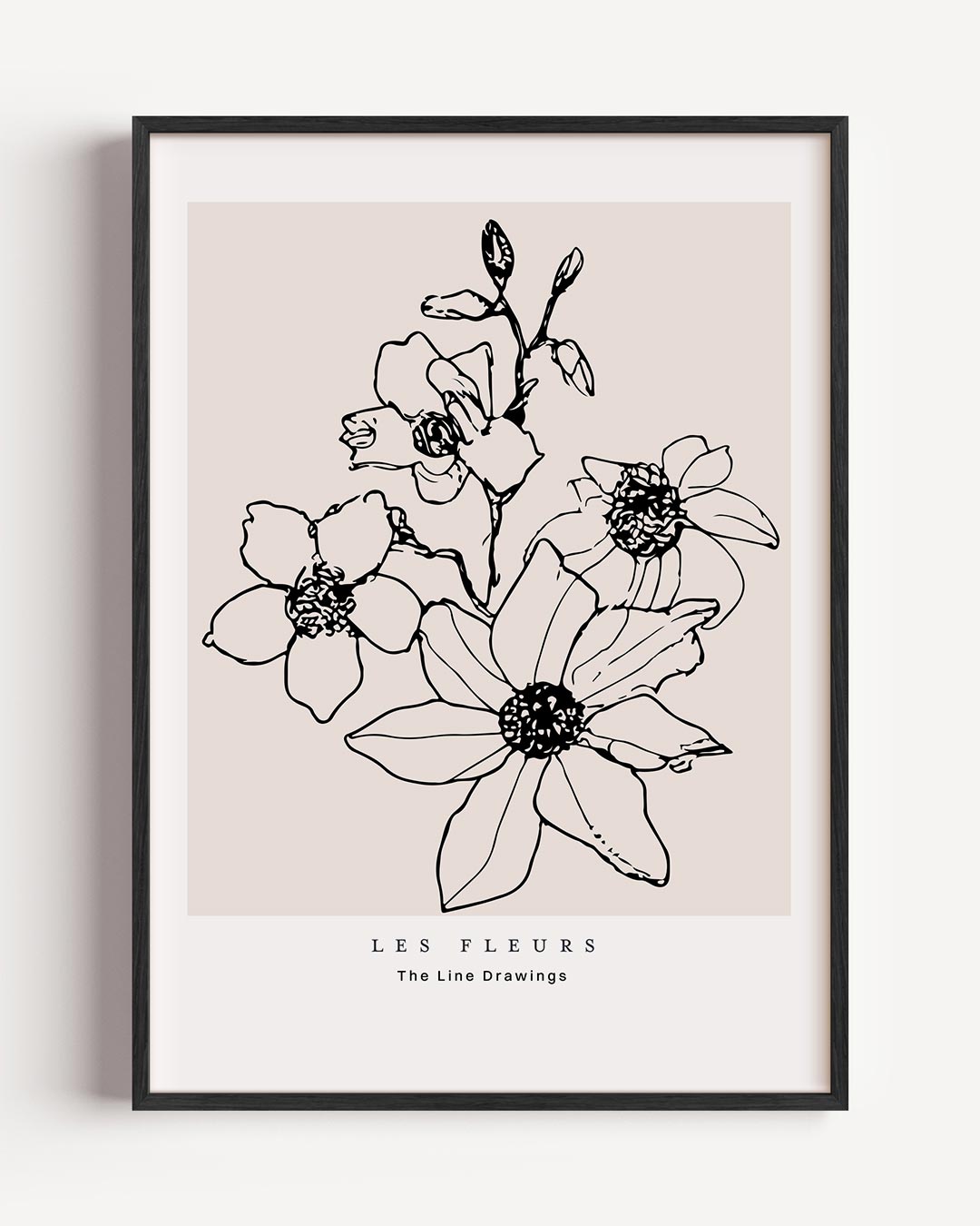 Les Fleurs Line Art Poster-WallArtistic
