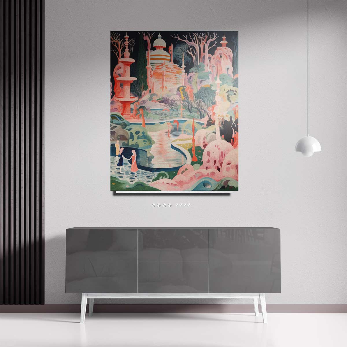 Droomachtig Fantasielandschap Kunstwerk-canvas-dibond-plexiglas-wanddecoratie-WallArtistic