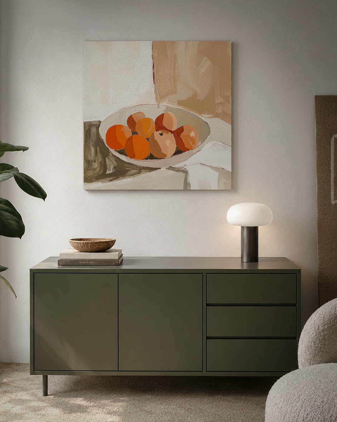 Fruit in schaal Kunstwerk