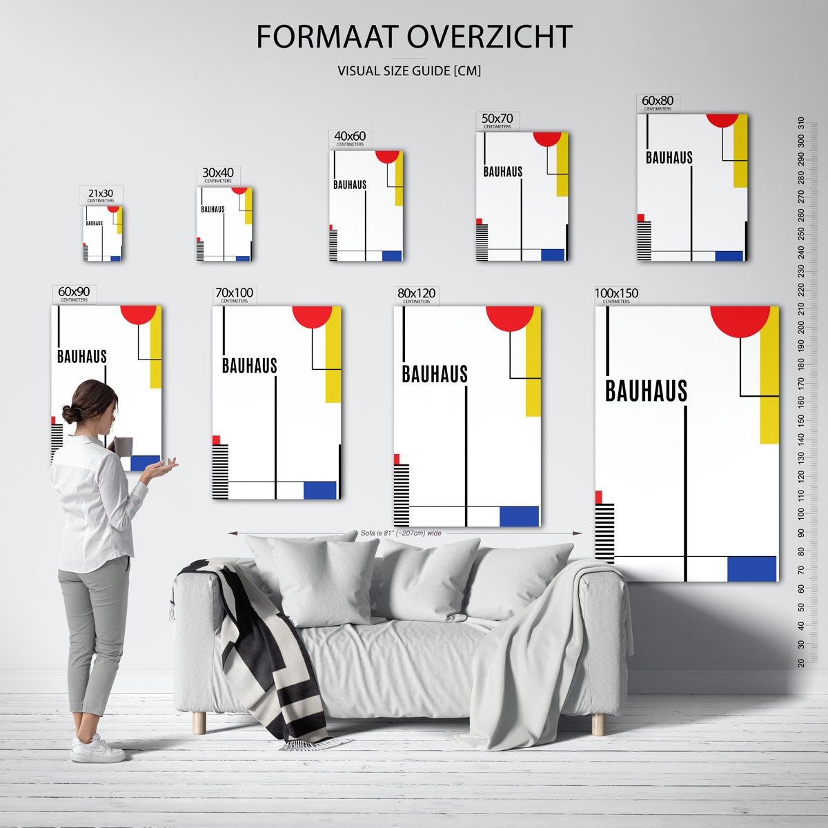 Lijnen en kleurvlakken Poster
