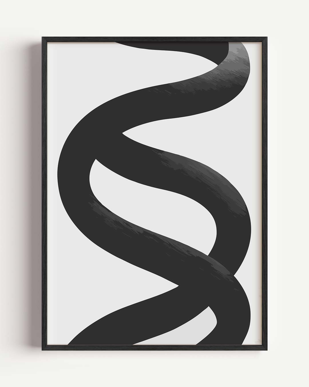 Moderne S-vormige Abstracte Kunstposter