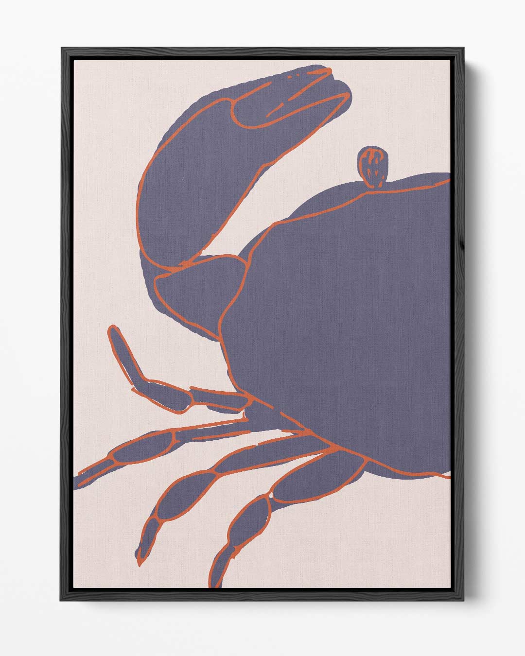 Kleurrijke Krab Illustratie Kunstwerk-canvas-dibond-plexiglas-wanddecoratie-WallArtistic