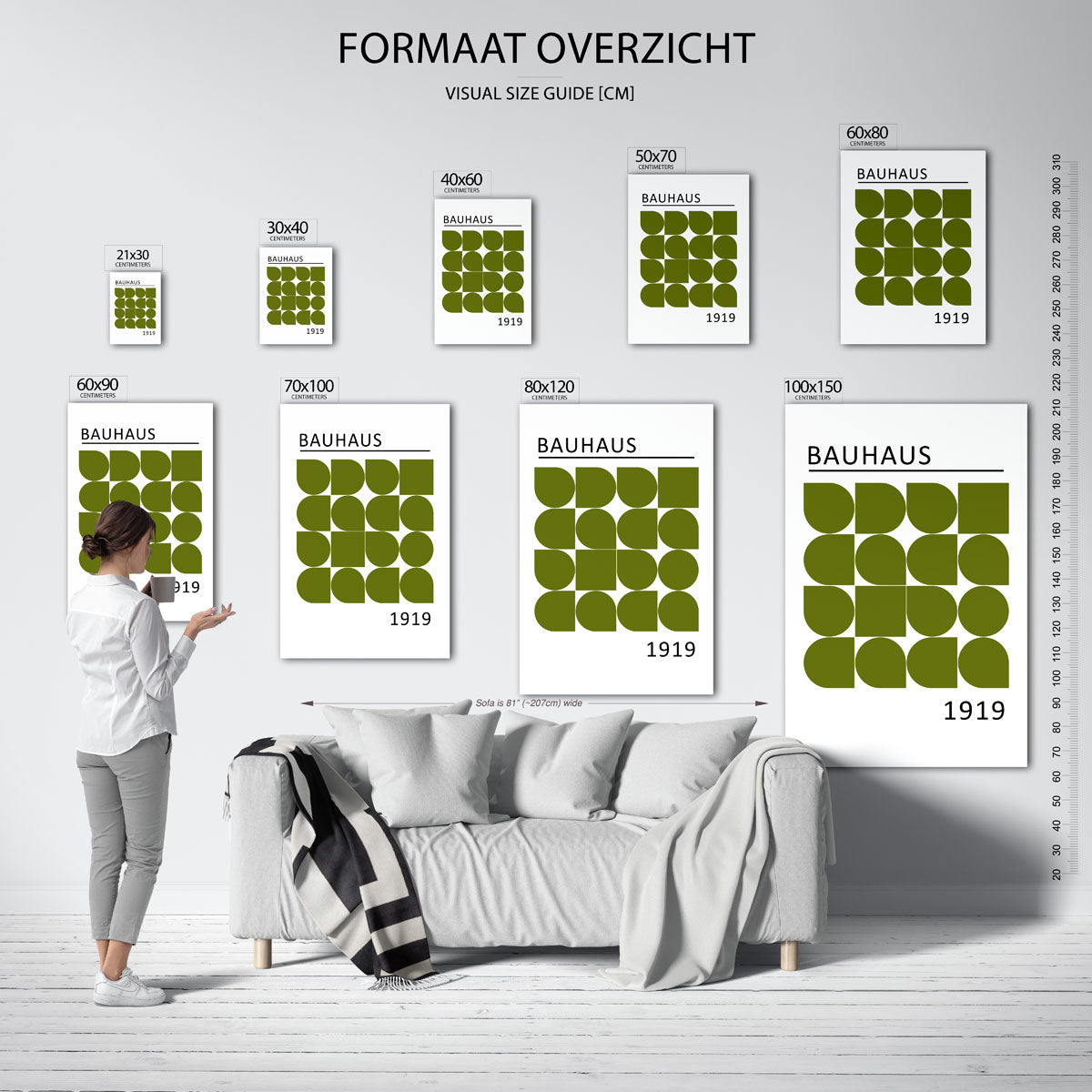 Vormritme en lijnenspel Poster