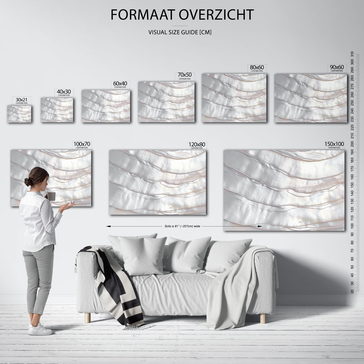 Glanzende parelmoer Poster