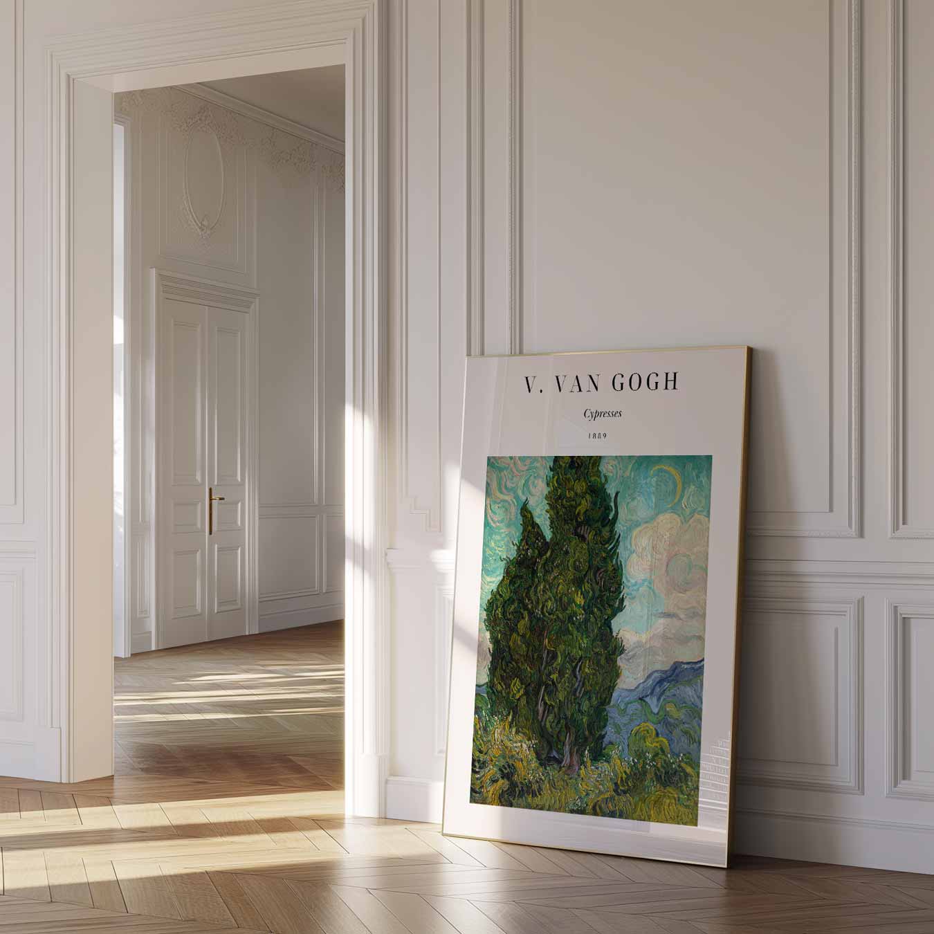 Van Gogh Cypresses Poster