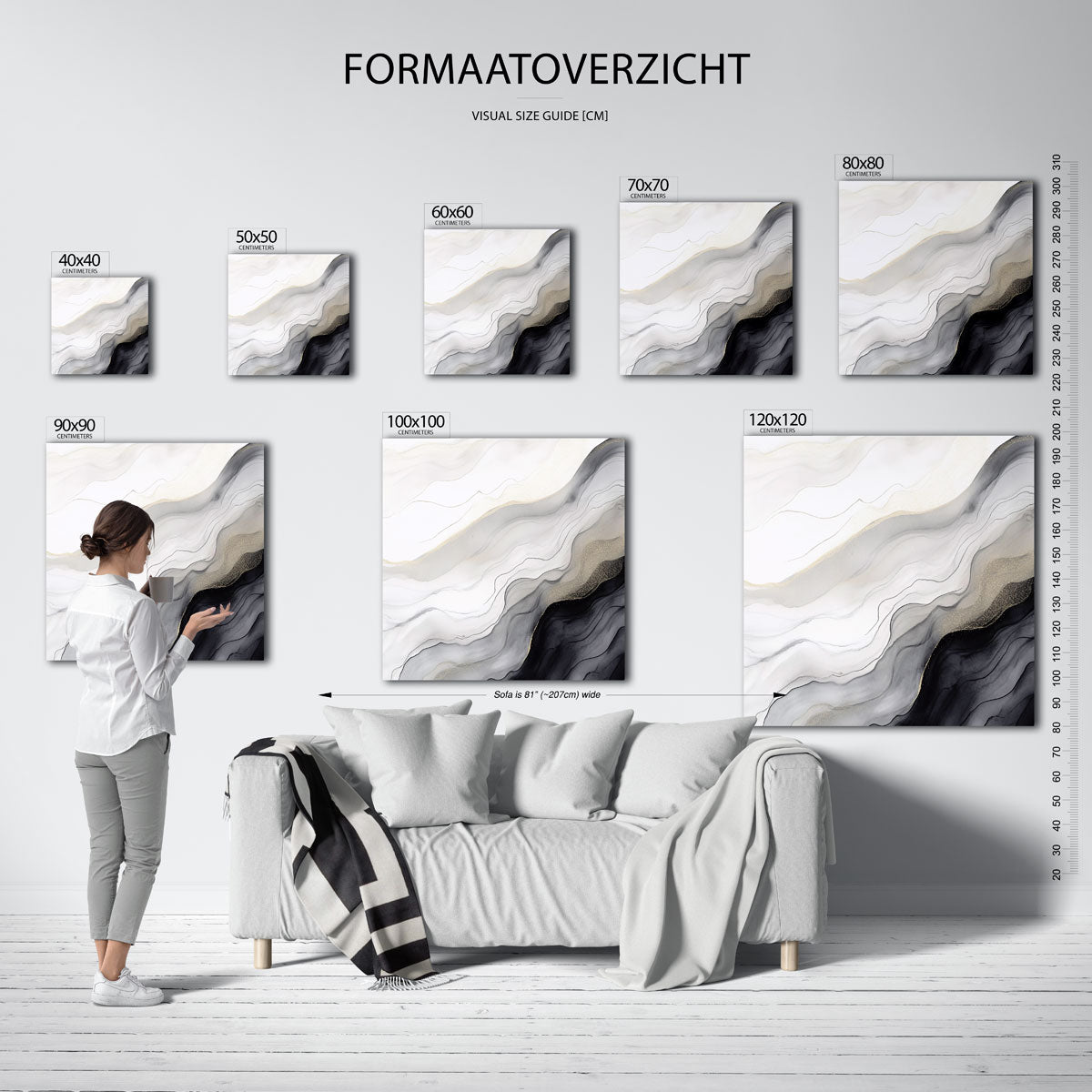 Golvende lijnen Poster
