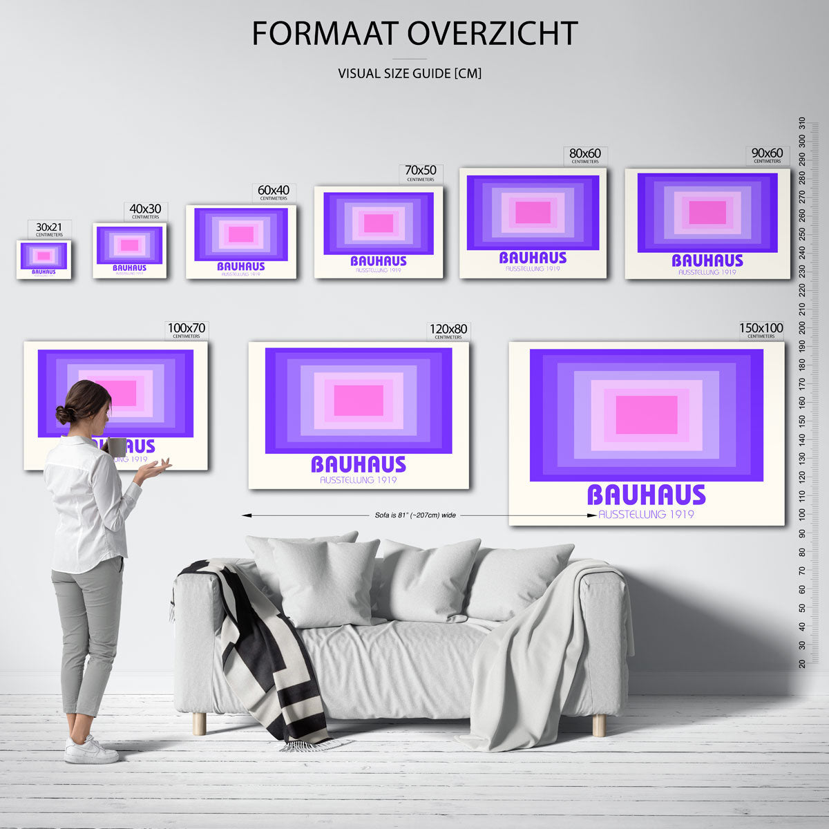 Kleurvlakken en ritme Poster