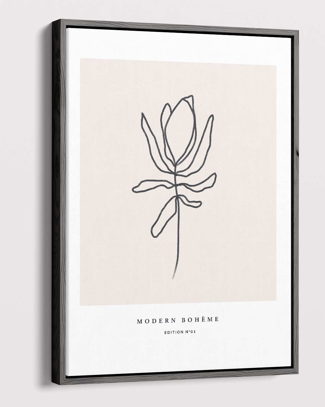 Moderne Boho Bloem Illustratie Kunstwerk-canvas-dibond-plexiglas-wanddecoratie-WallArtistic
