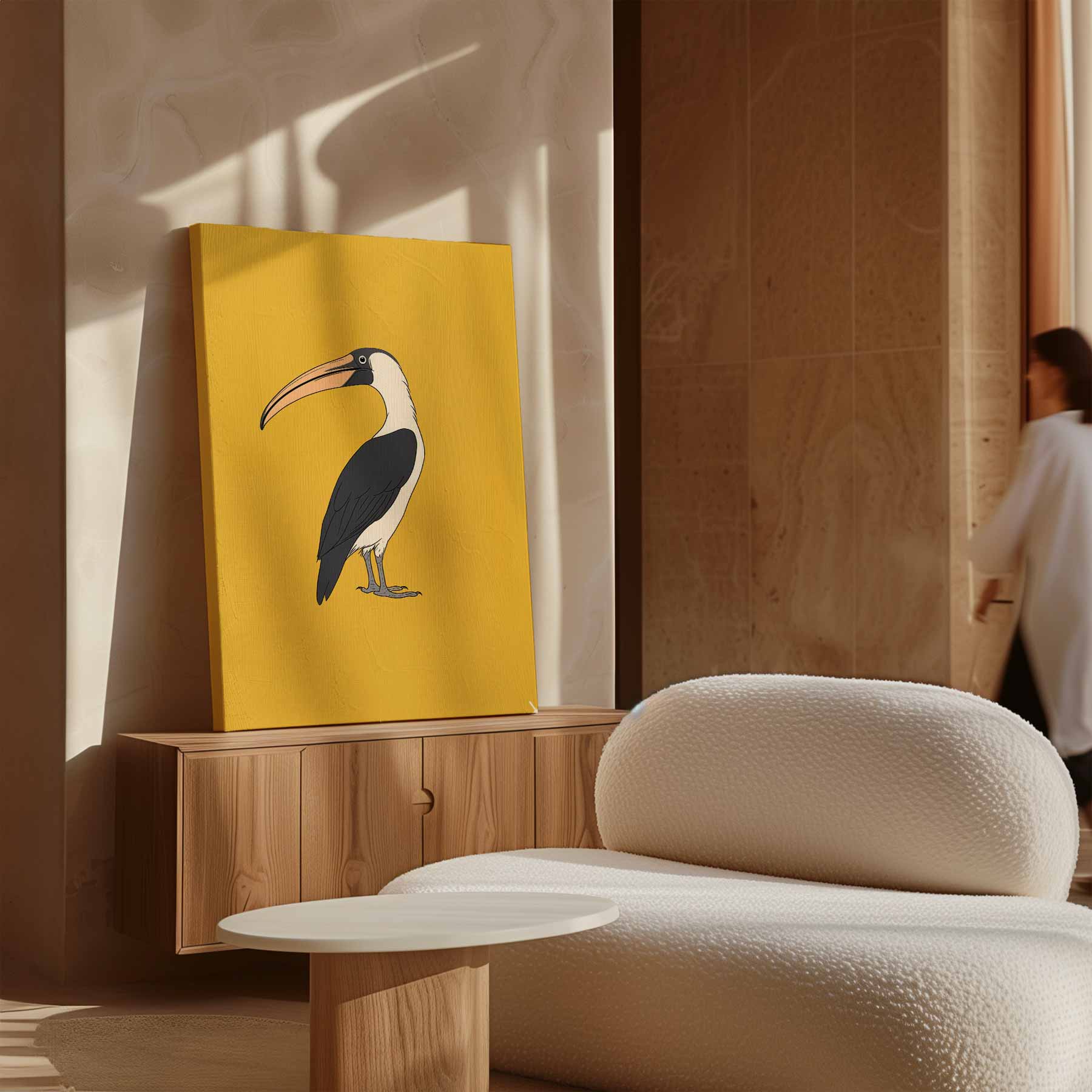 Kleurrijke Toekan Illustratie Kunstwerk-canvas-dibond-plexiglas-wanddecoratie-WallArtistic