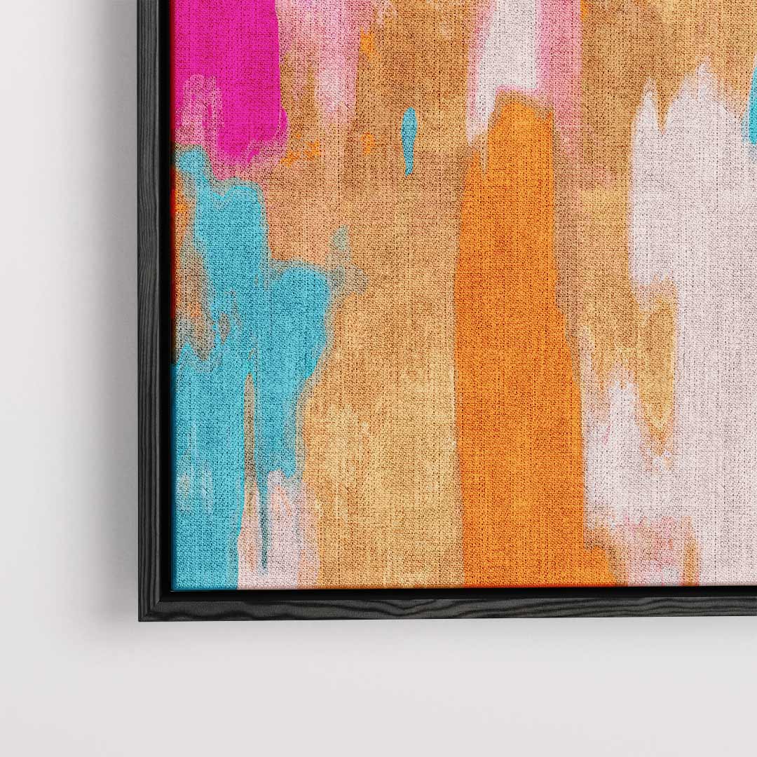 Kleurenexplosie Abstract Schilderij Kunstwerk-canvas-dibond-plexiglas-wanddecoratie-WallArtistic
