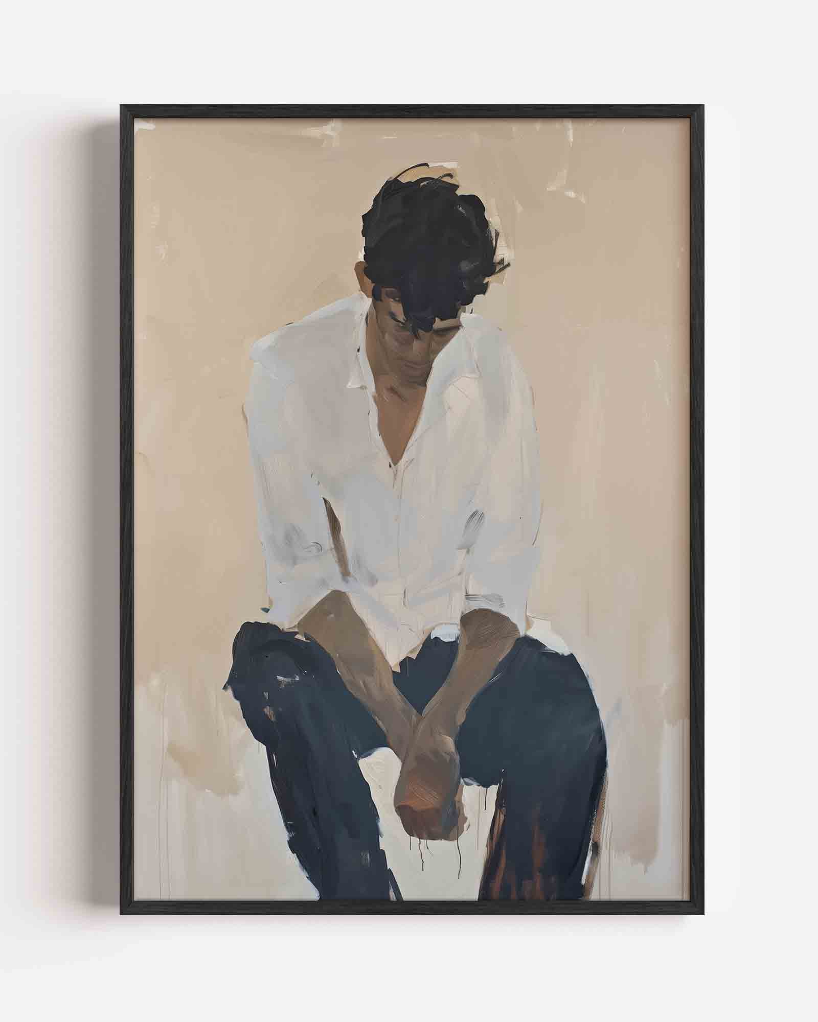 Zittende figuur Poster