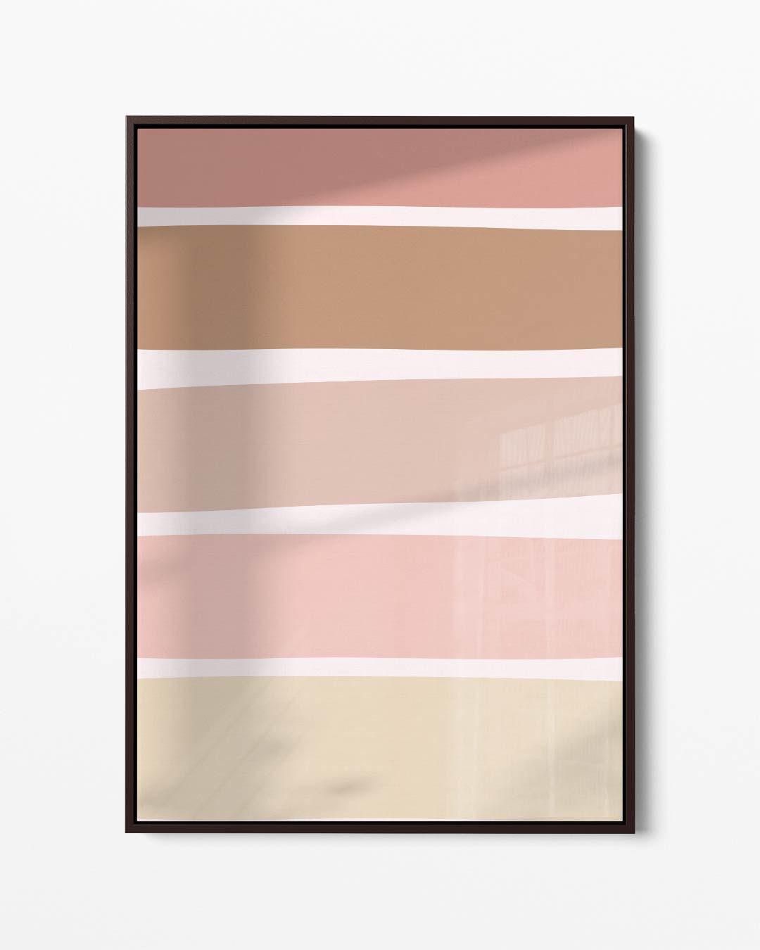 Zachte Aardetinten Strepen Kunstwerk-canvas-dibond-plexiglas-wanddecoratie-WallArtistic