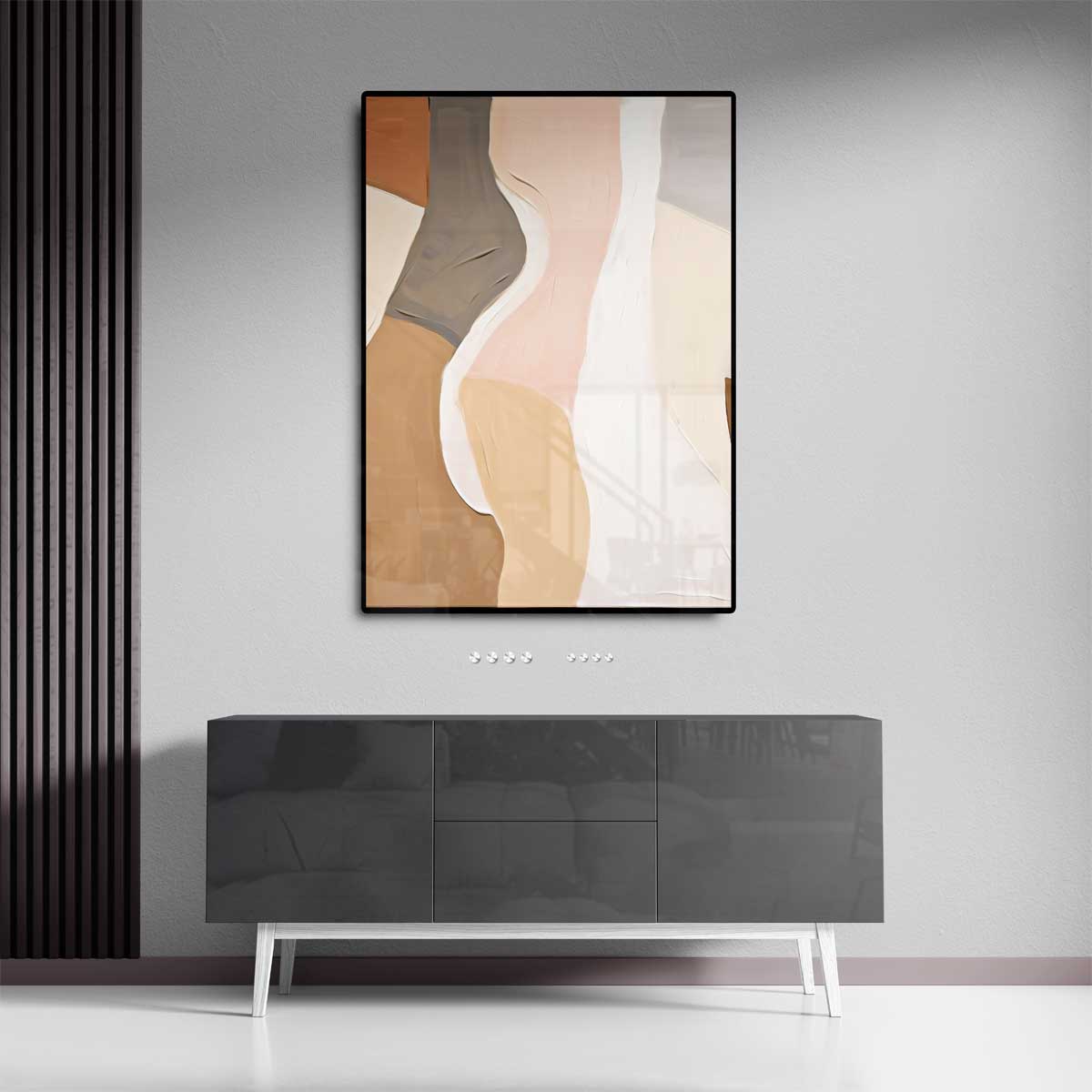 Abstracte Vormen in Zachte Tinten Kunstwerk-canvas-dibond-plexiglas-wanddecoratie-WallArtistic