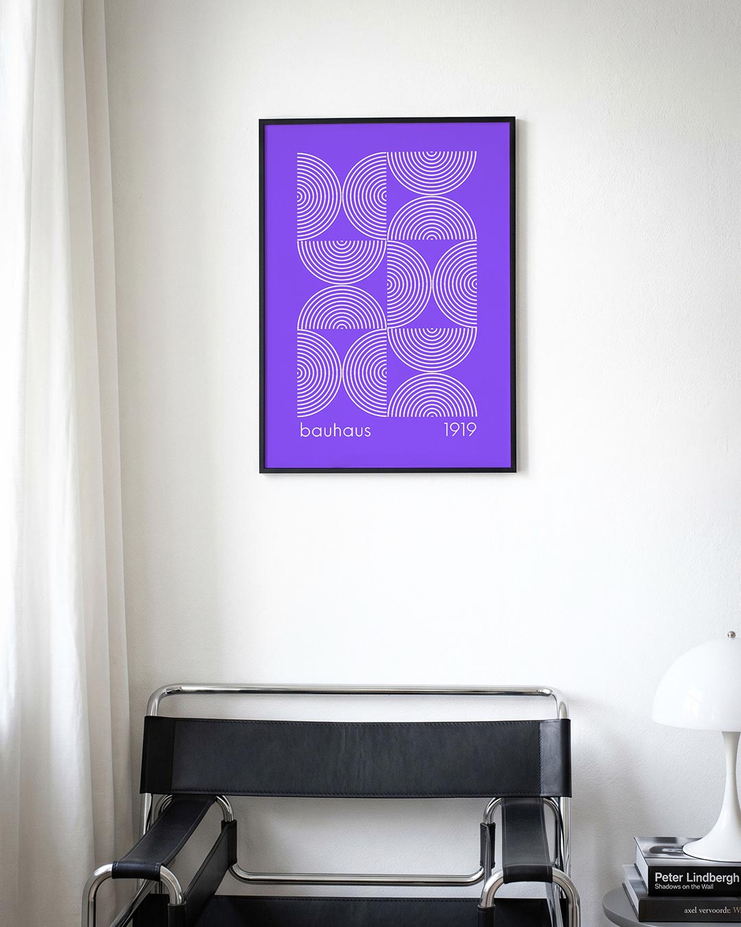 Cirkelpatroon en lijnen Poster