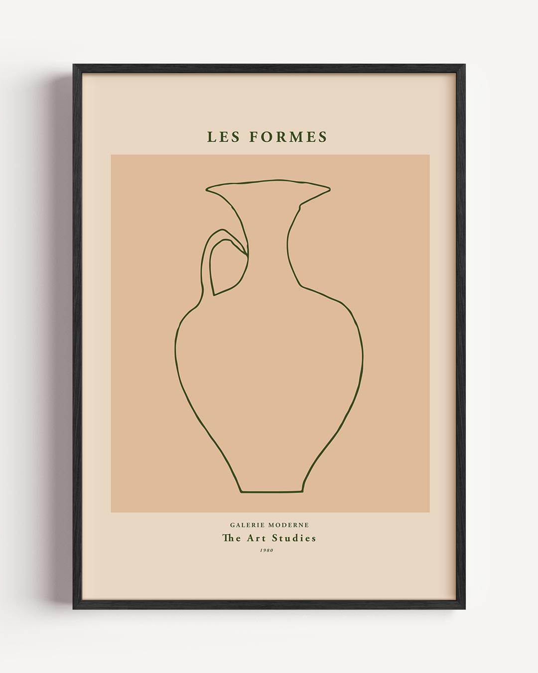 Elegante Vaas Lijnkunst Poster-WallArtistic