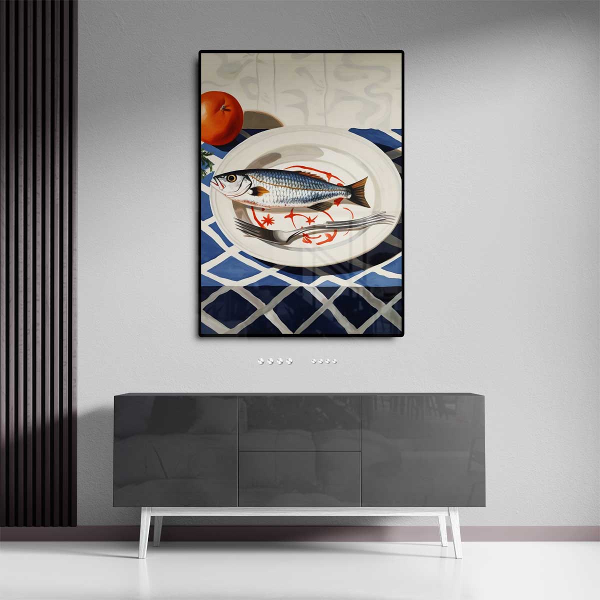 Zeevruchten Op Een Bord Kunstwerk-canvas-dibond-plexiglas-wanddecoratie-WallArtistic