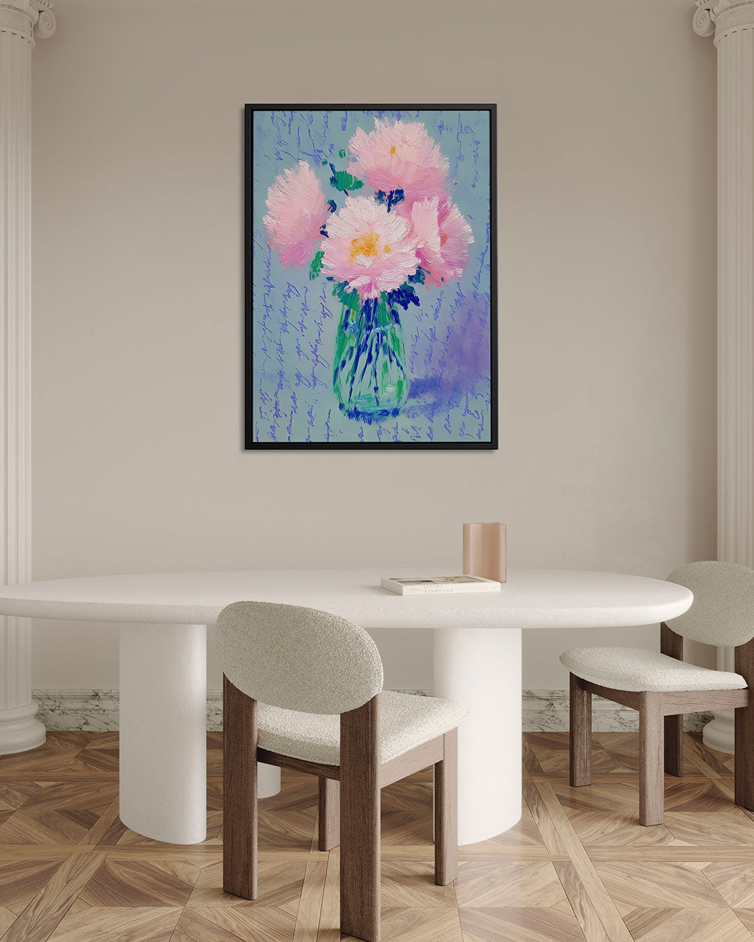 Bloemen in vaas Kunstwerk