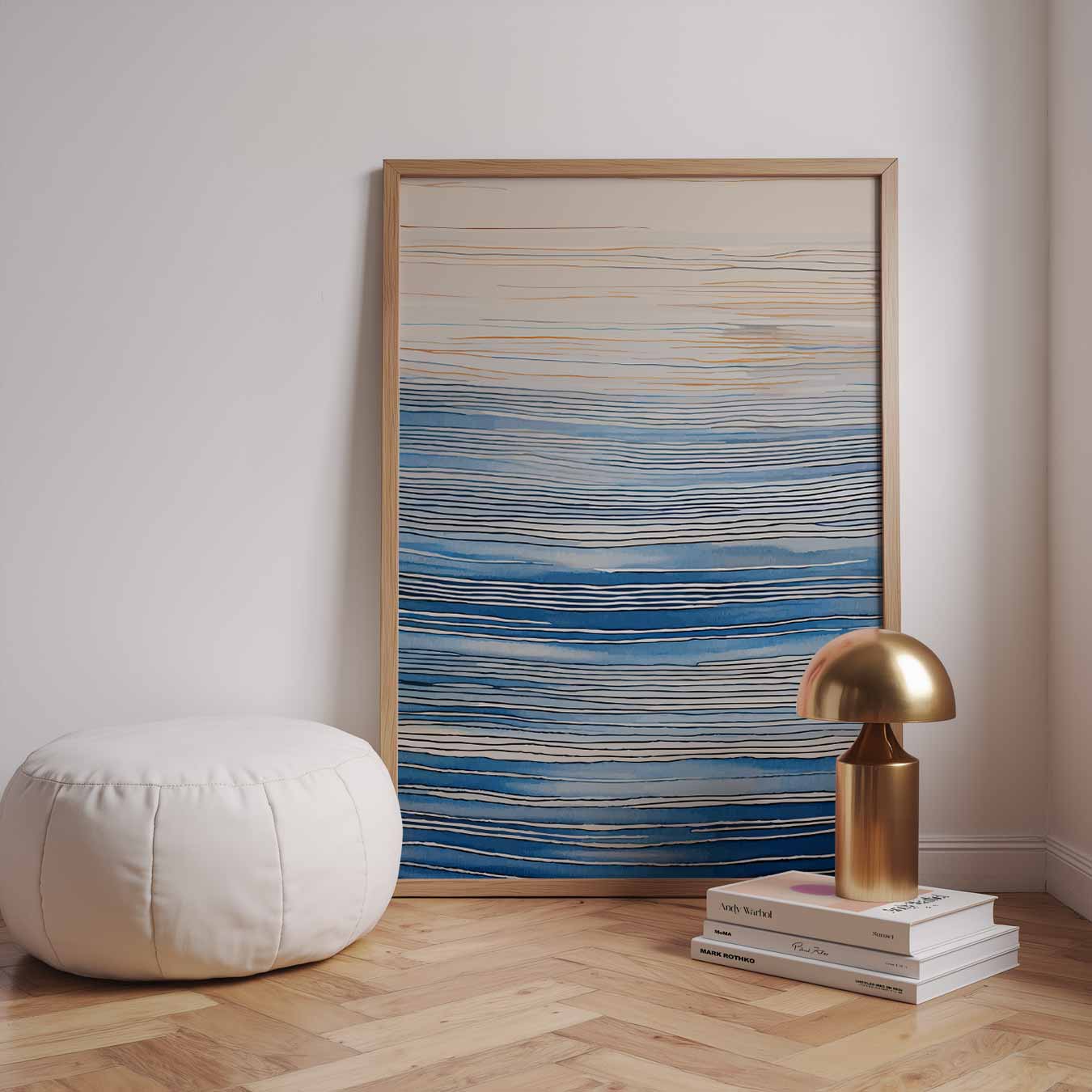 Blauwe Harmonie Wandposter