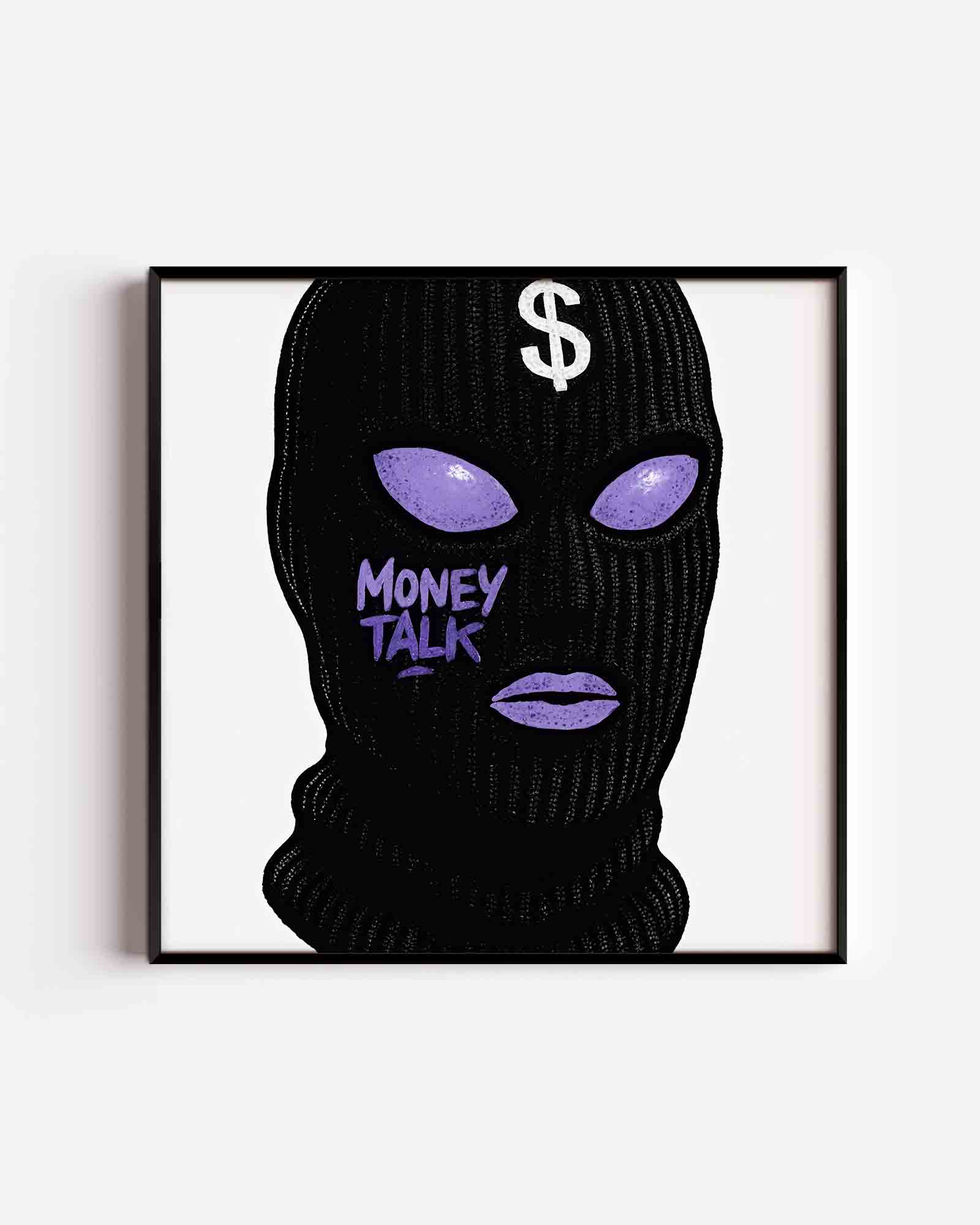 Ski masker met tekst Poster
