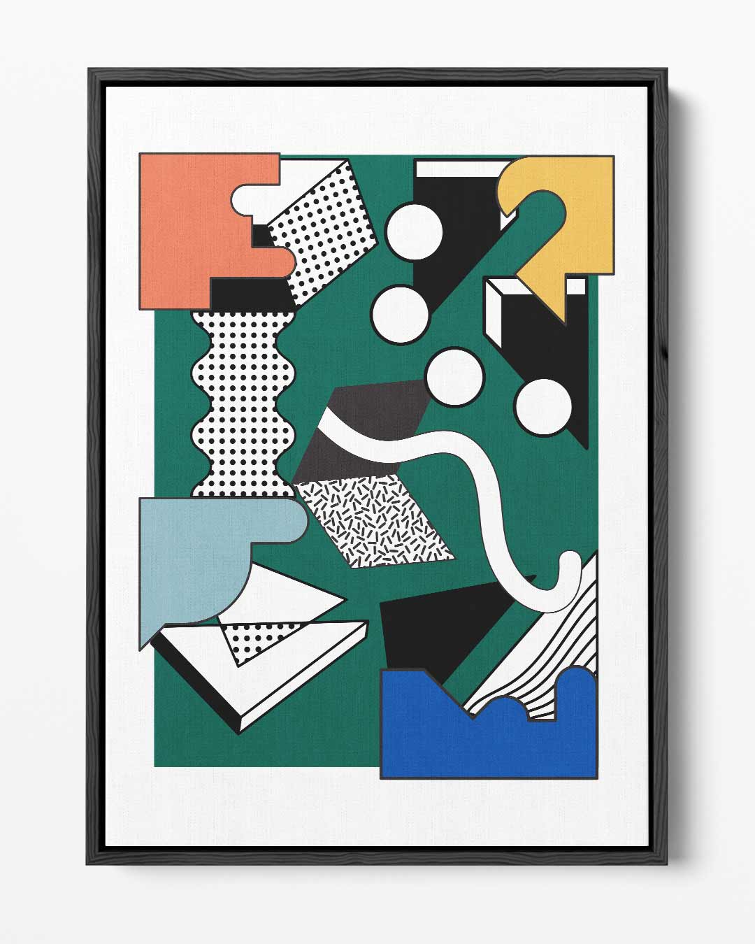 Kleurrijk Labyrint Kunstwerk-canvas-dibond-plexiglas-wanddecoratie-WallArtistic