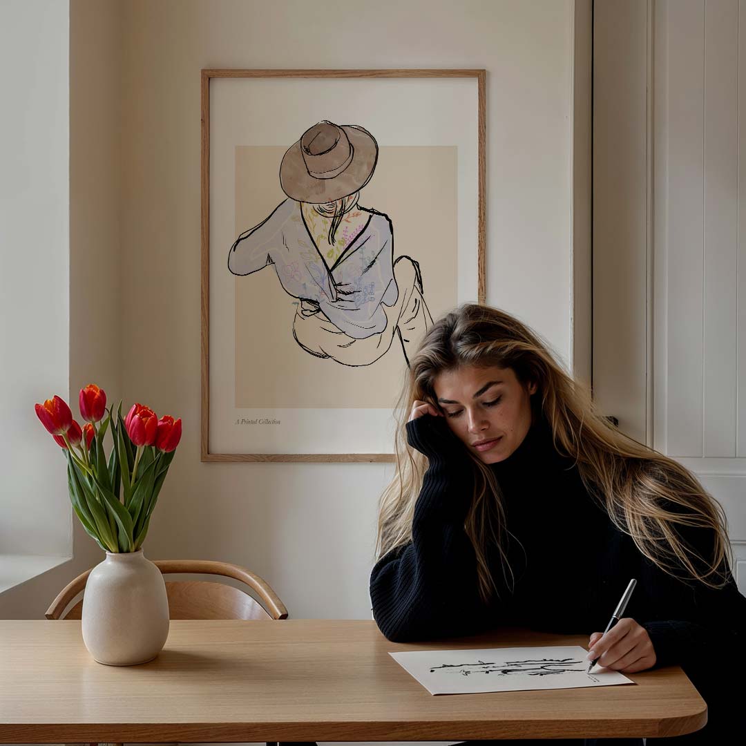 Elegante Vrouwelijke Illustratie Poster-WallArtistic