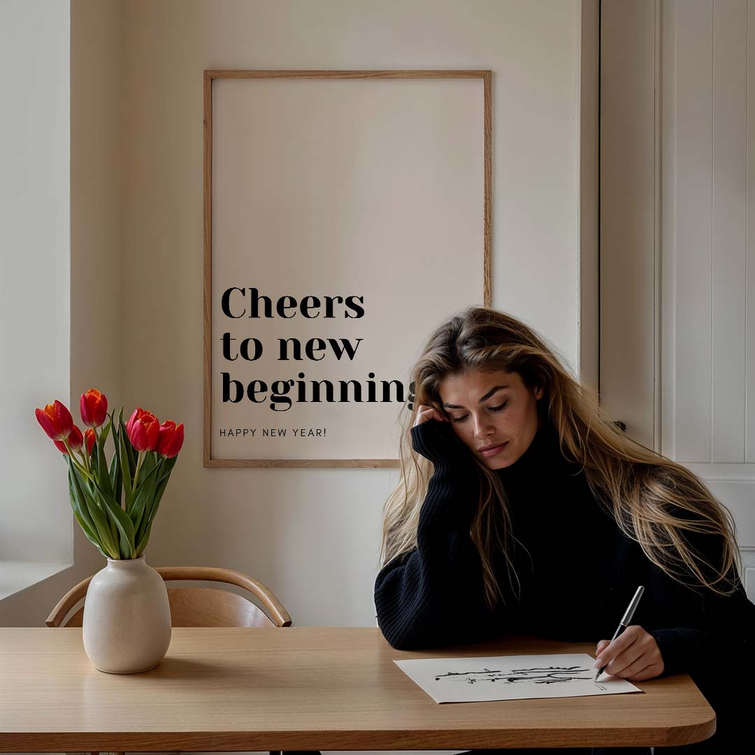 Inspirerende Nieuwjaars Poster-WallArtistic