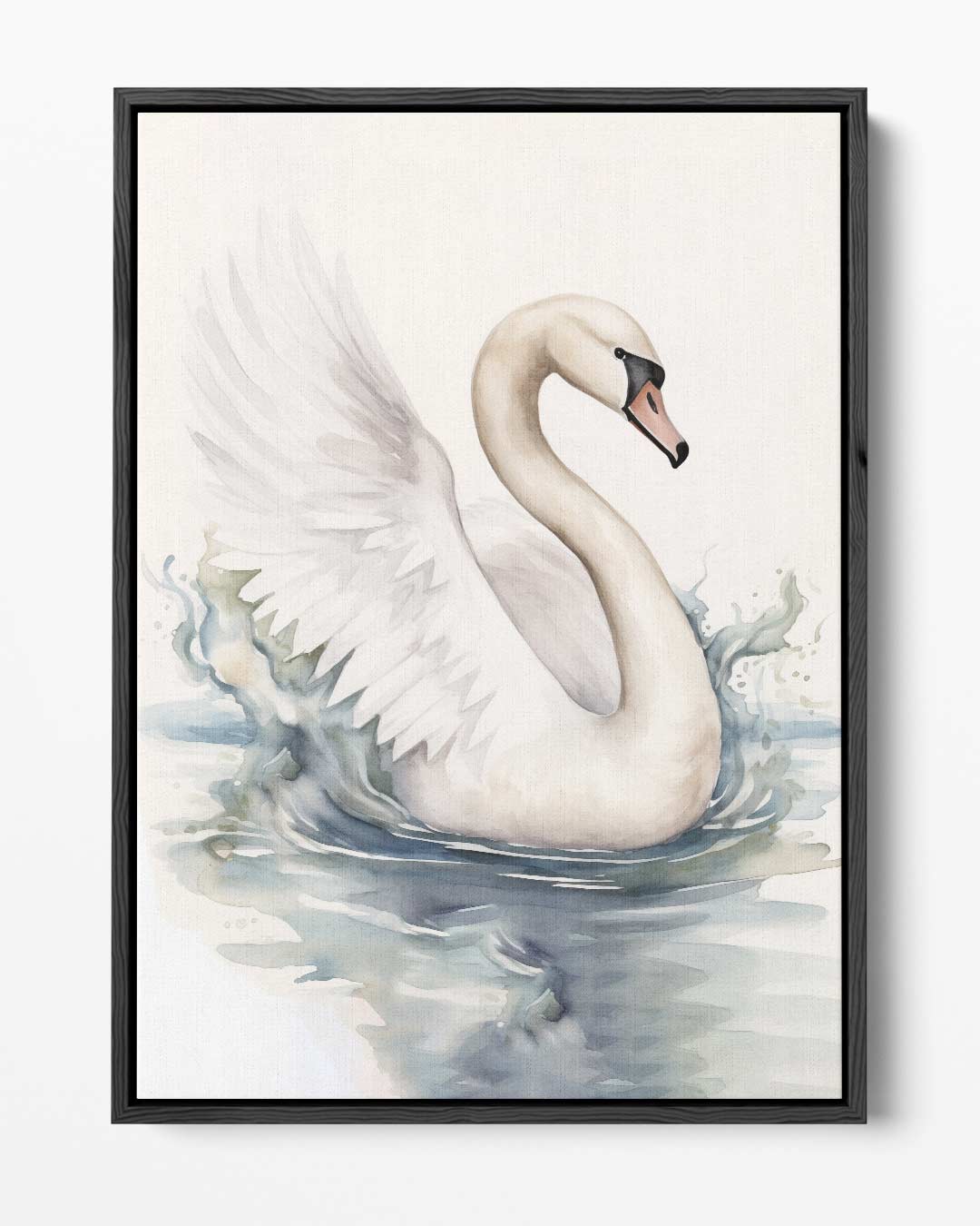 Elegante Zwaan in Beweging Kunstwerk-canvas-dibond-plexiglas-wanddecoratie-WallArtistic
