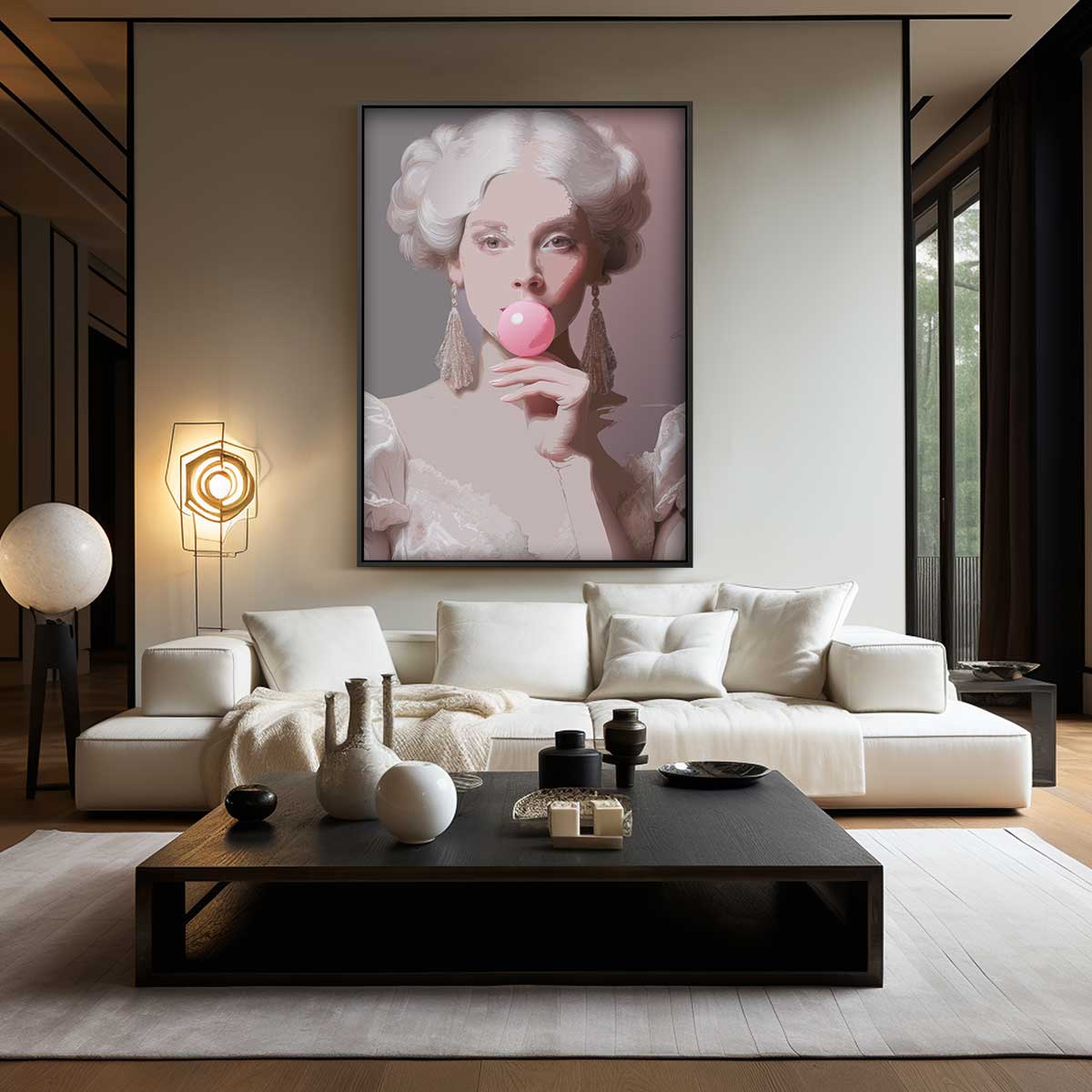 Moderne Marie Antoinette Kunstwerk-canvas-dibond-plexiglas-wanddecoratie-WallArtistic