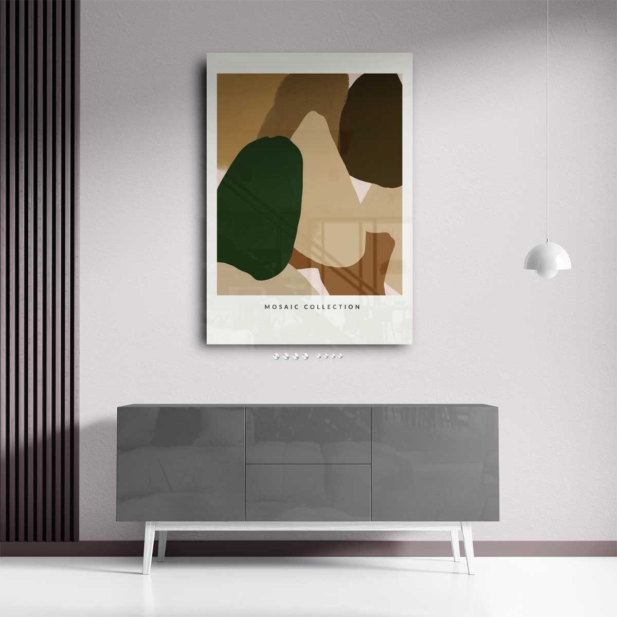 Aards Mozaïek Kunstwerk-canvas-dibond-plexiglas-wanddecoratie-WallArtistic