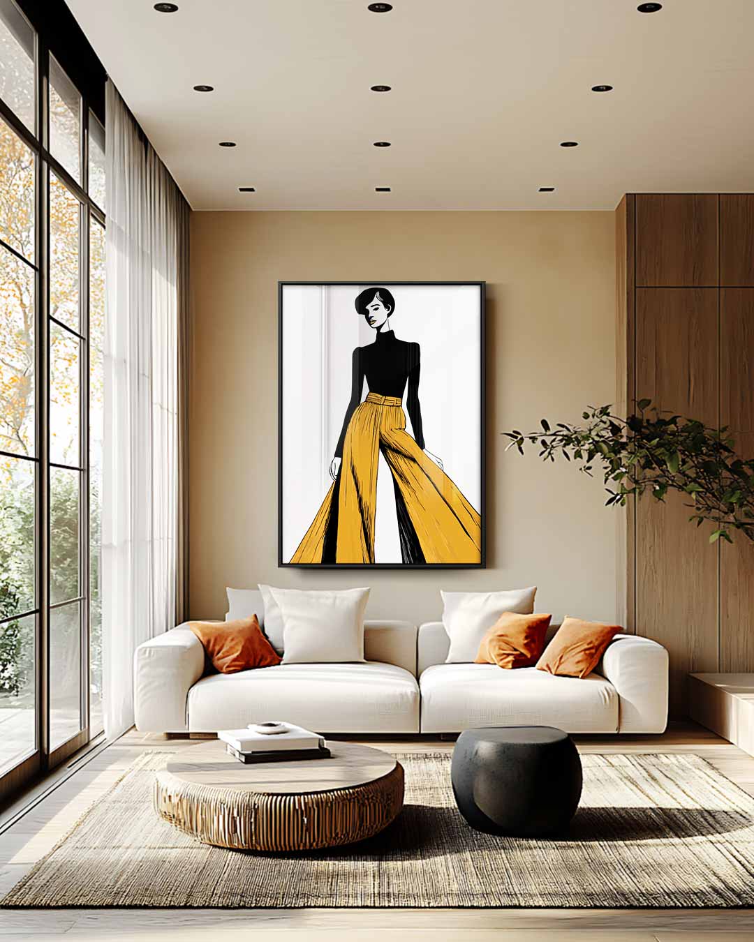 Moderne Mode-Illustratie Kunstwerk-canvas-dibond-plexiglas-wanddecoratie-WallArtistic