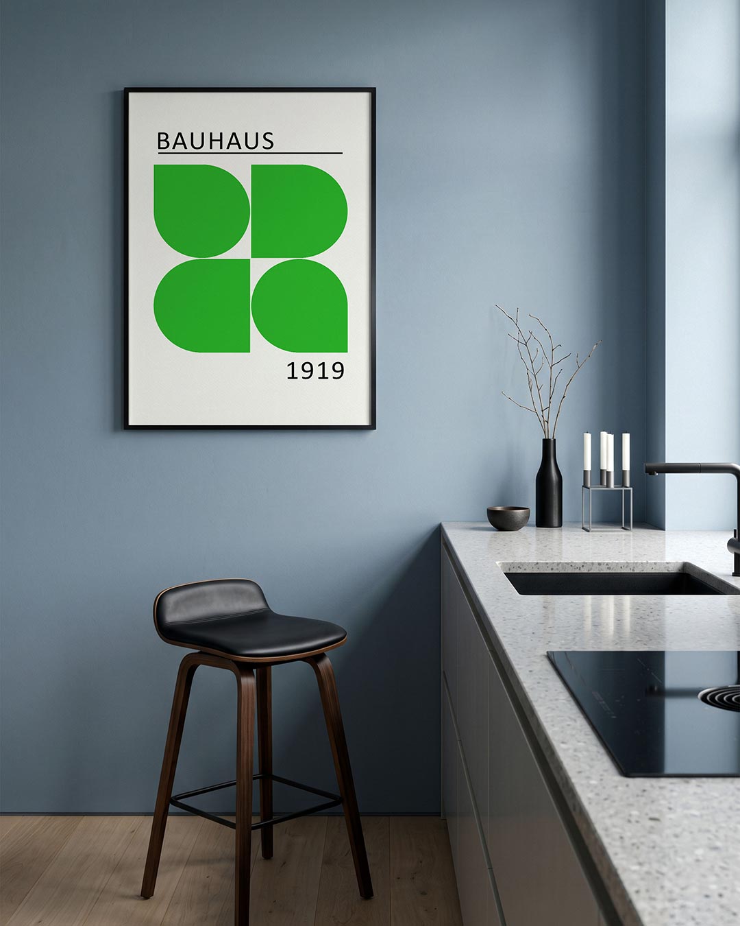 Groene vlakverdeling Poster