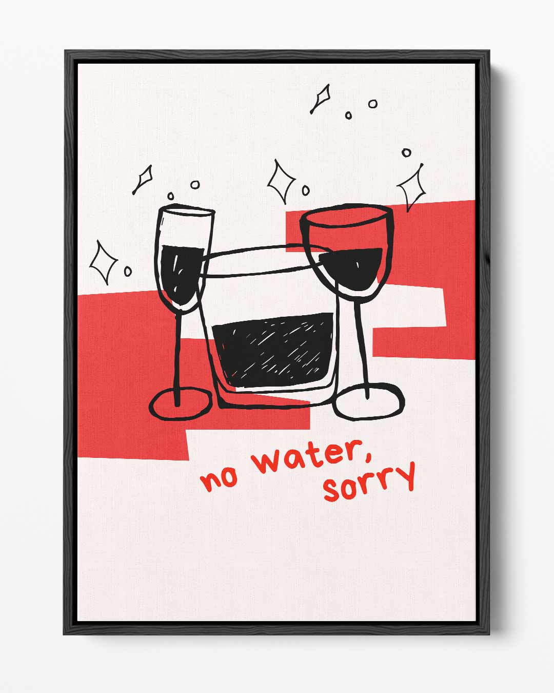 No Water, Sorry Kunstwerk-canvas-dibond-plexiglas-wanddecoratie-WallArtistic