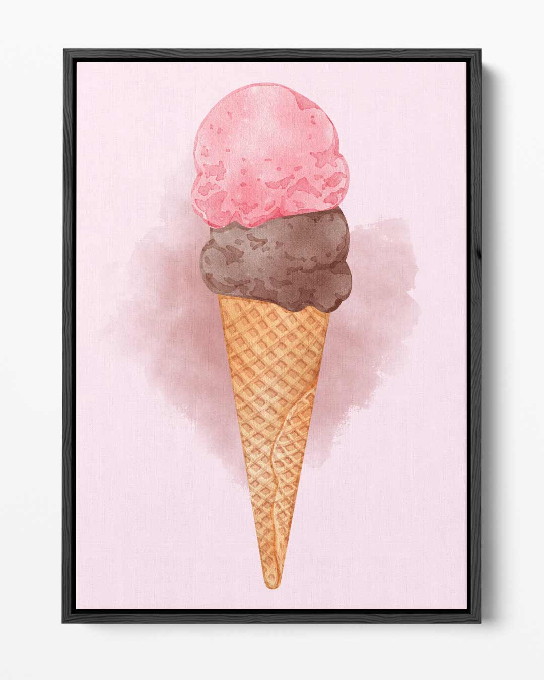 Zomerse IJshoorn Aquarel Kunstwerk-canvas-dibond-plexiglas-wanddecoratie-WallArtistic